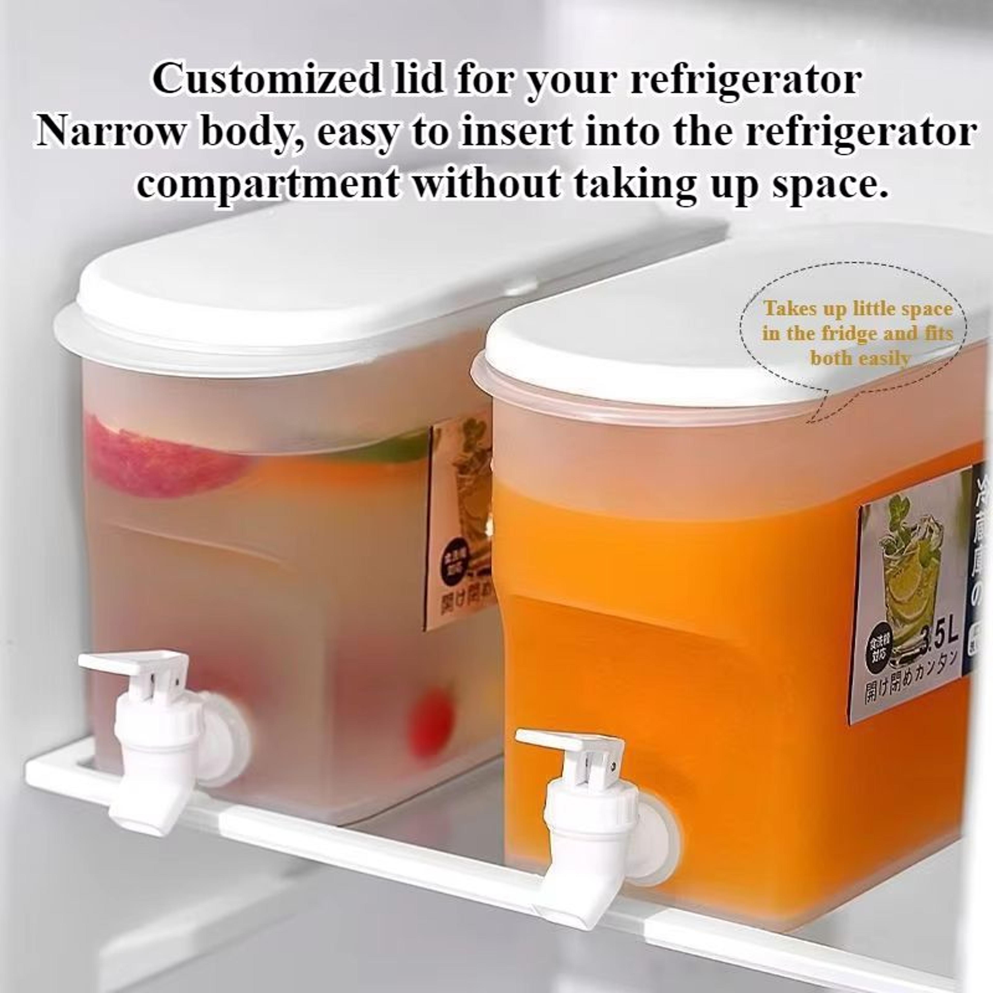 3.7 qt refrigerator cold water bottle with faucet – large home ice water bucket