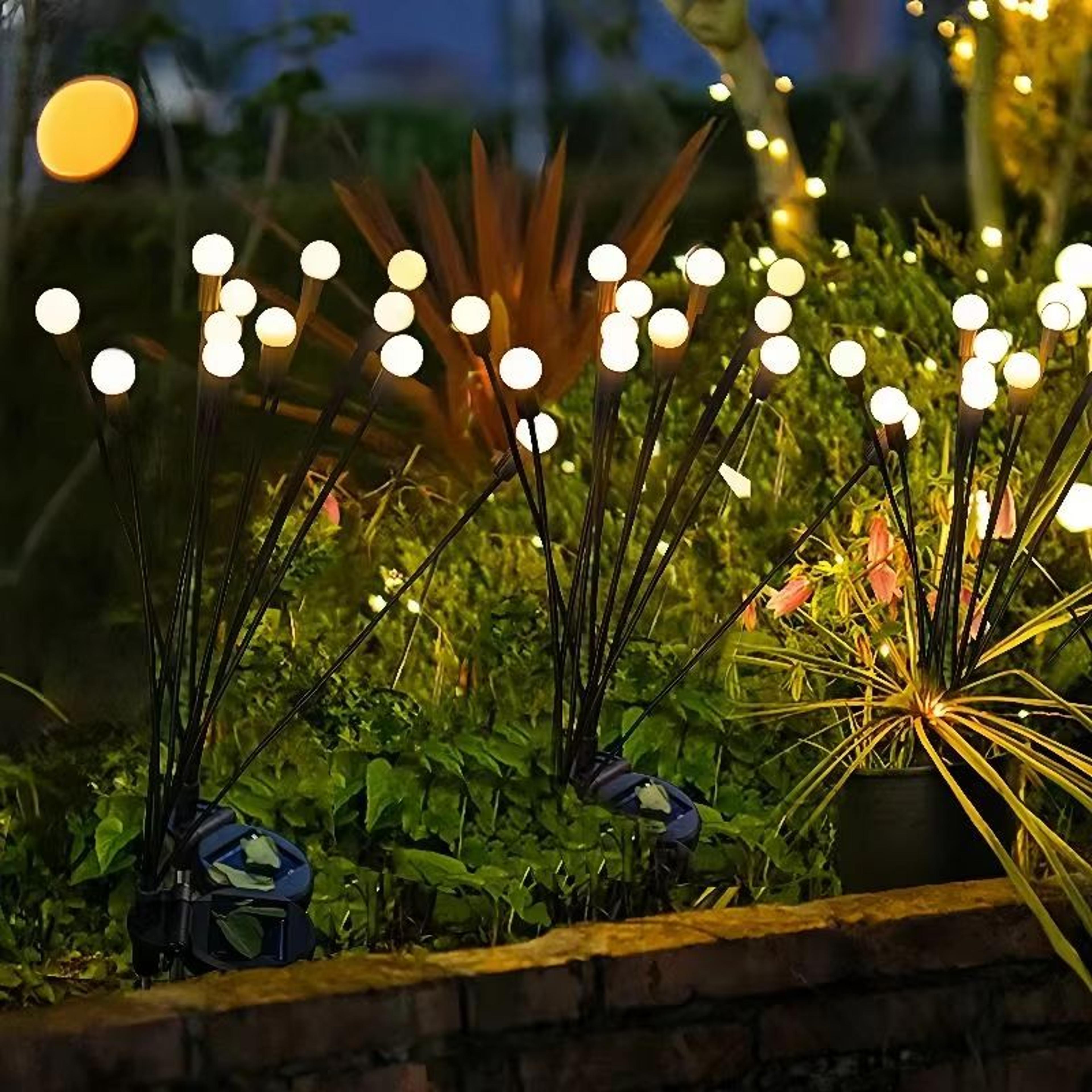 solar firefly swaying garden lights – solar outdoor led decorative pathway & patio lighting (1-4 pack)