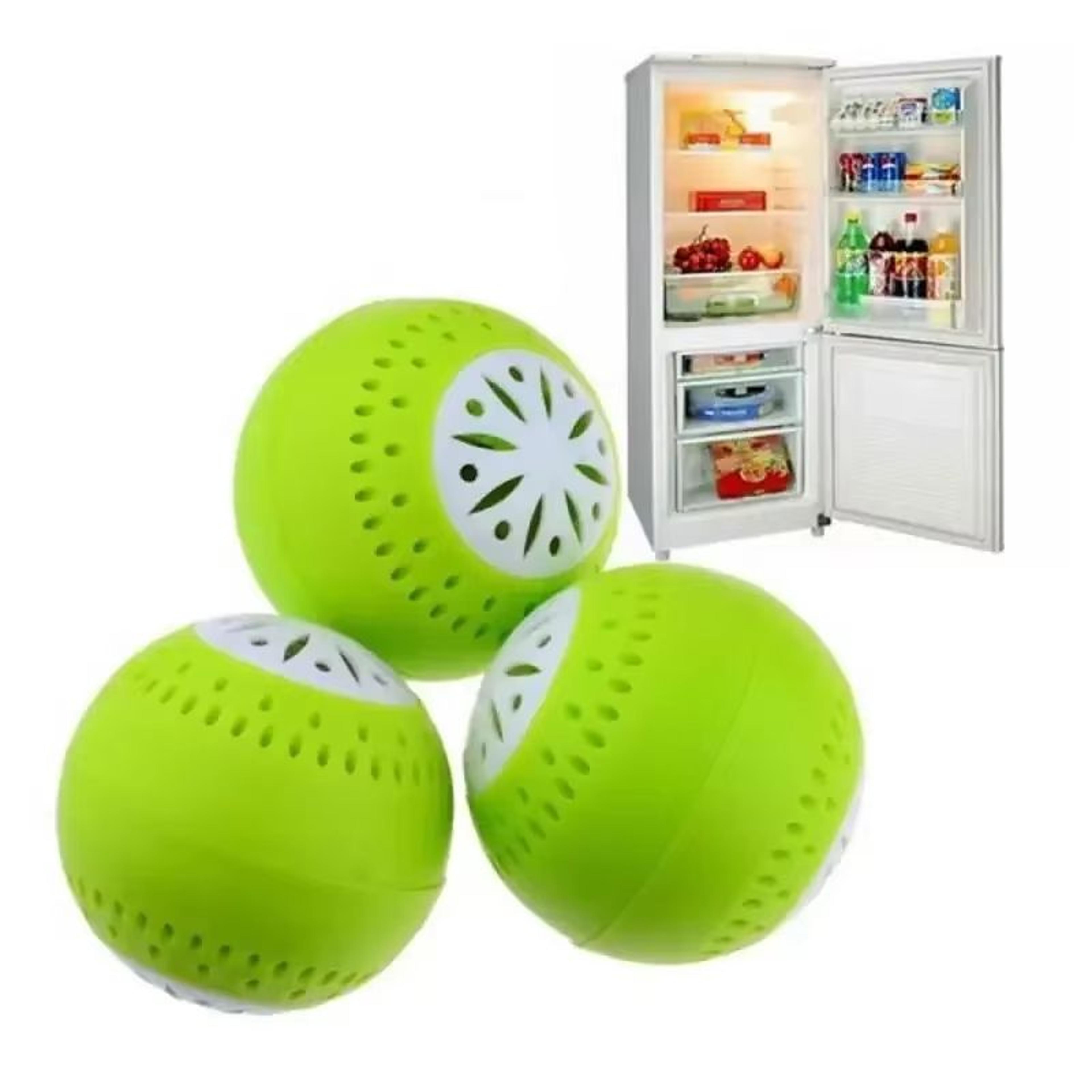 fridge freshness activated carbon deodorant balls – 3-pack for refrigerator odor removal