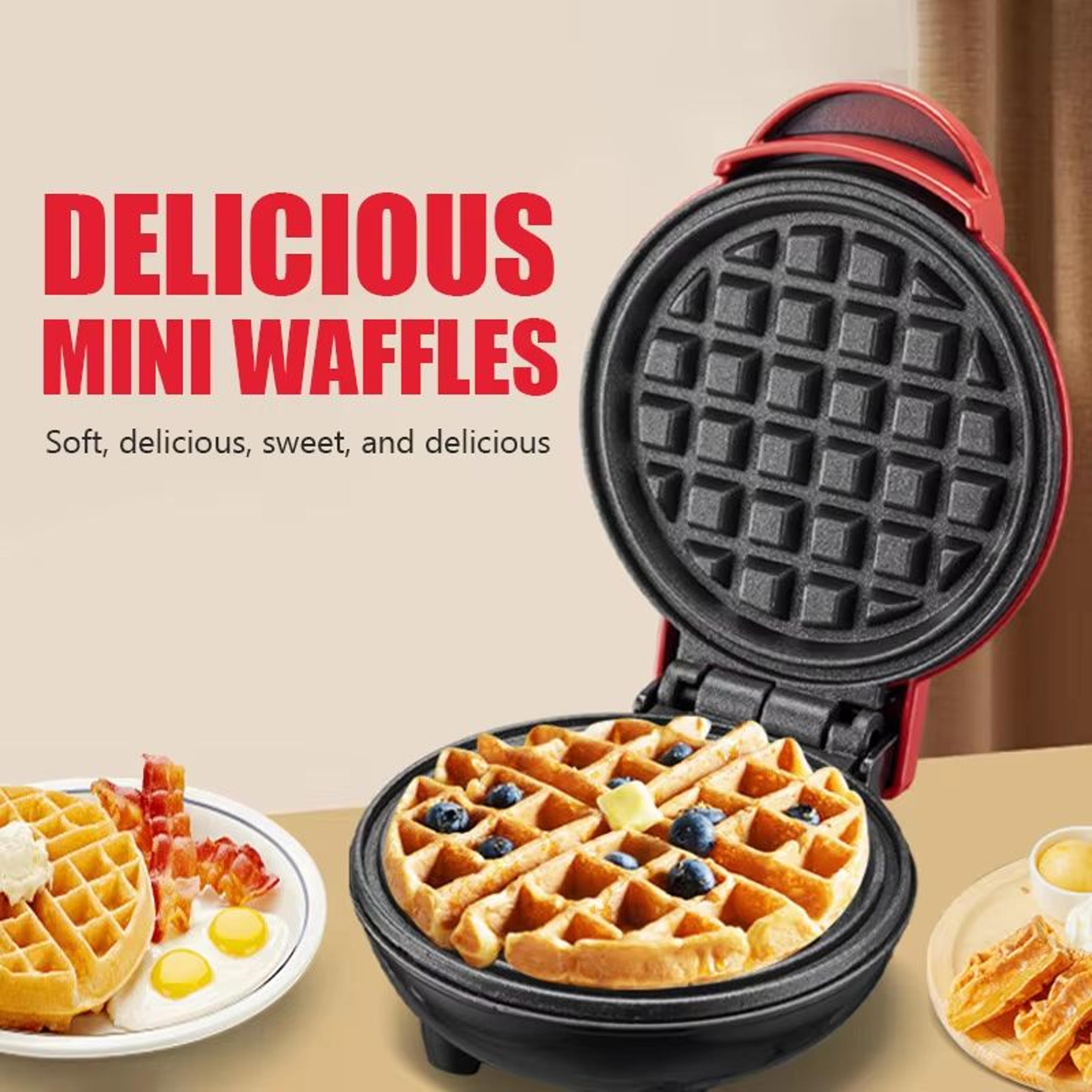 mini double-sided electric waffle maker – rapid-heat dessert & breakfast machine