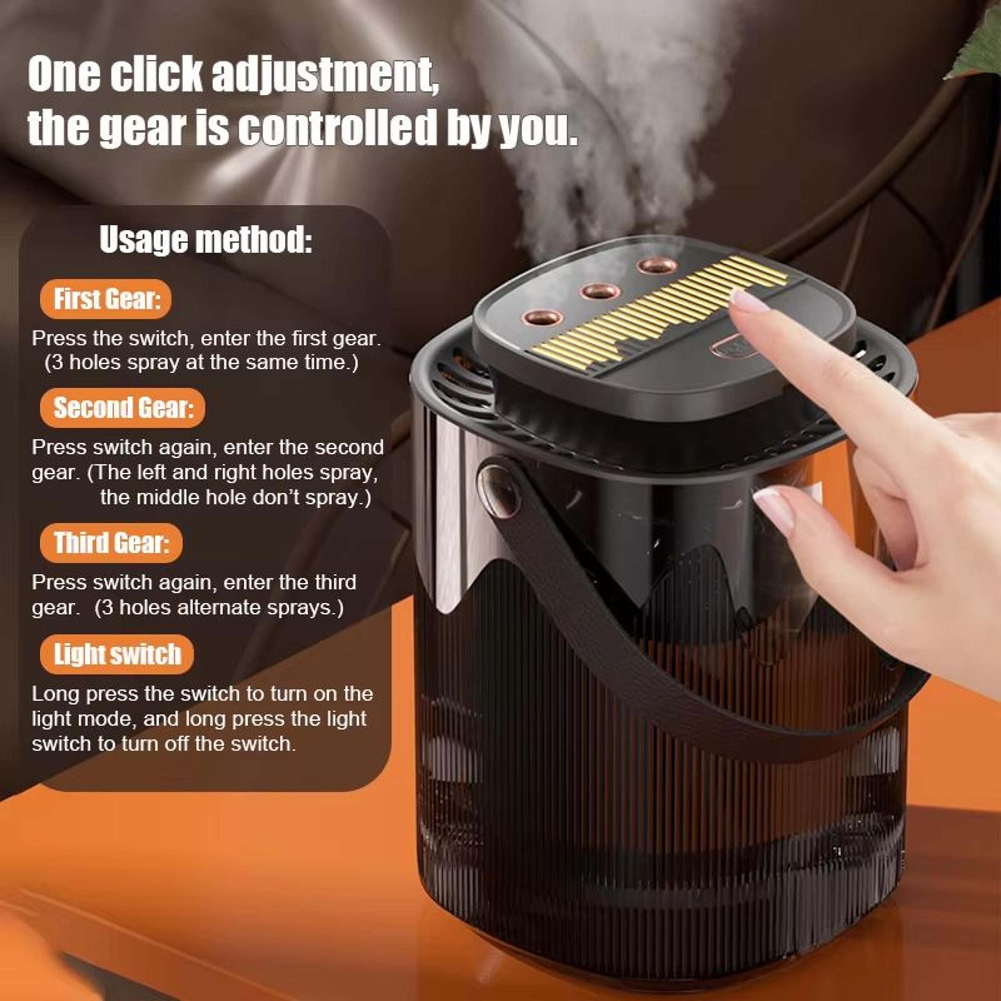 3 l (101.4 oz) large-capacity usb cool-mist air humidifier & aroma diffuser – home & office atomizer