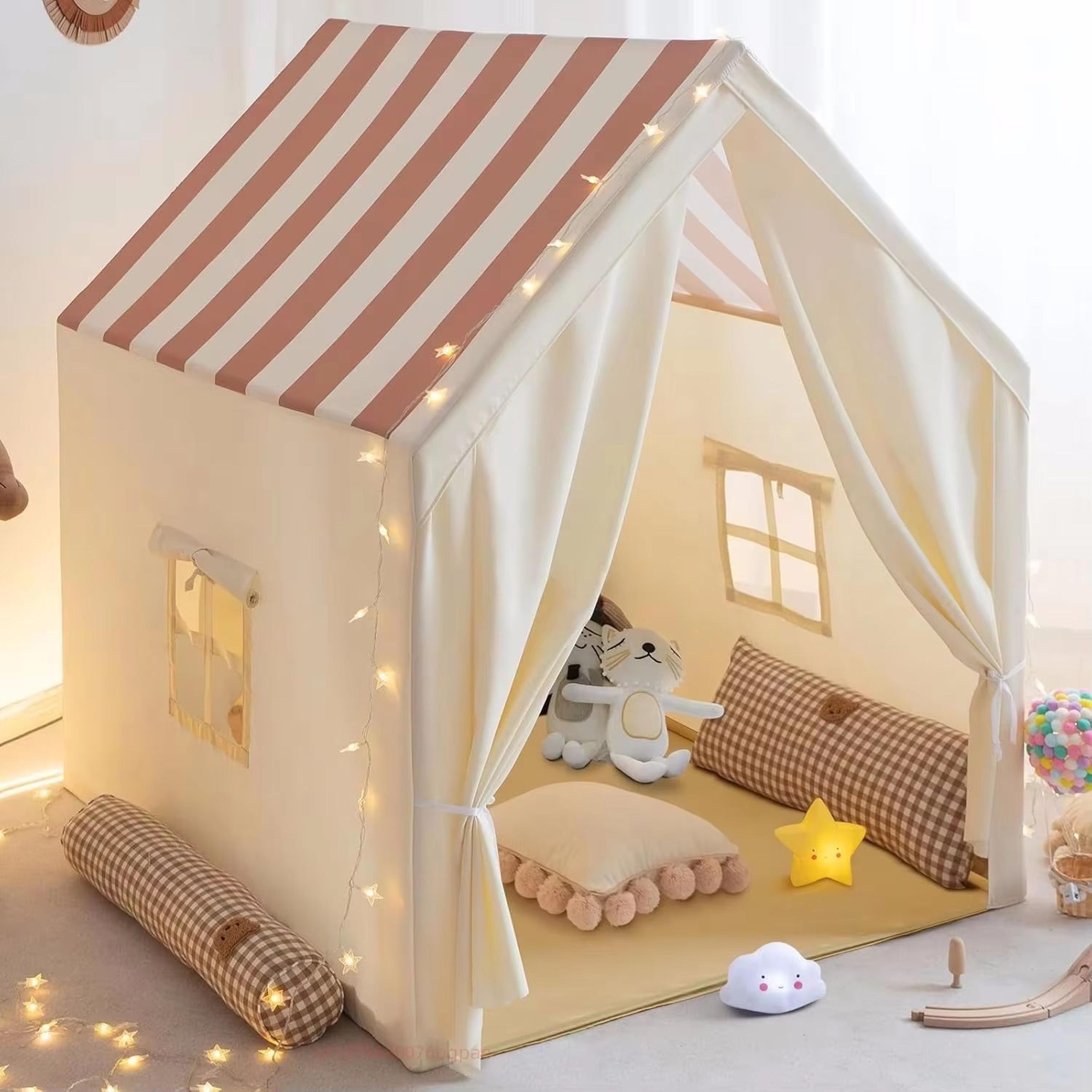 large indoor & outdoor kids playhouse tent – foldable toddler play tent for children
