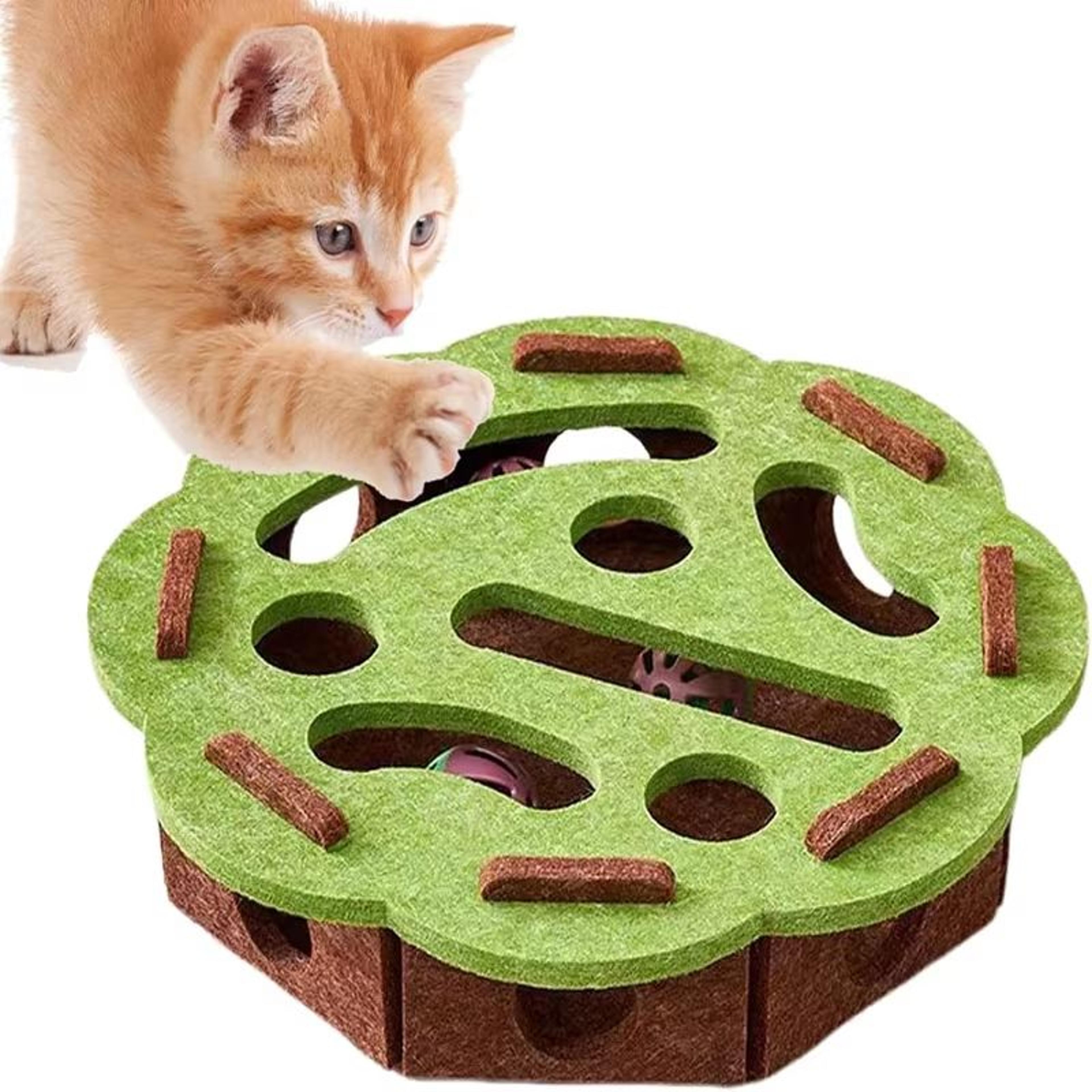 sisal cat scratching post for indoor cats – interactive kitten exercise & entertainment toy