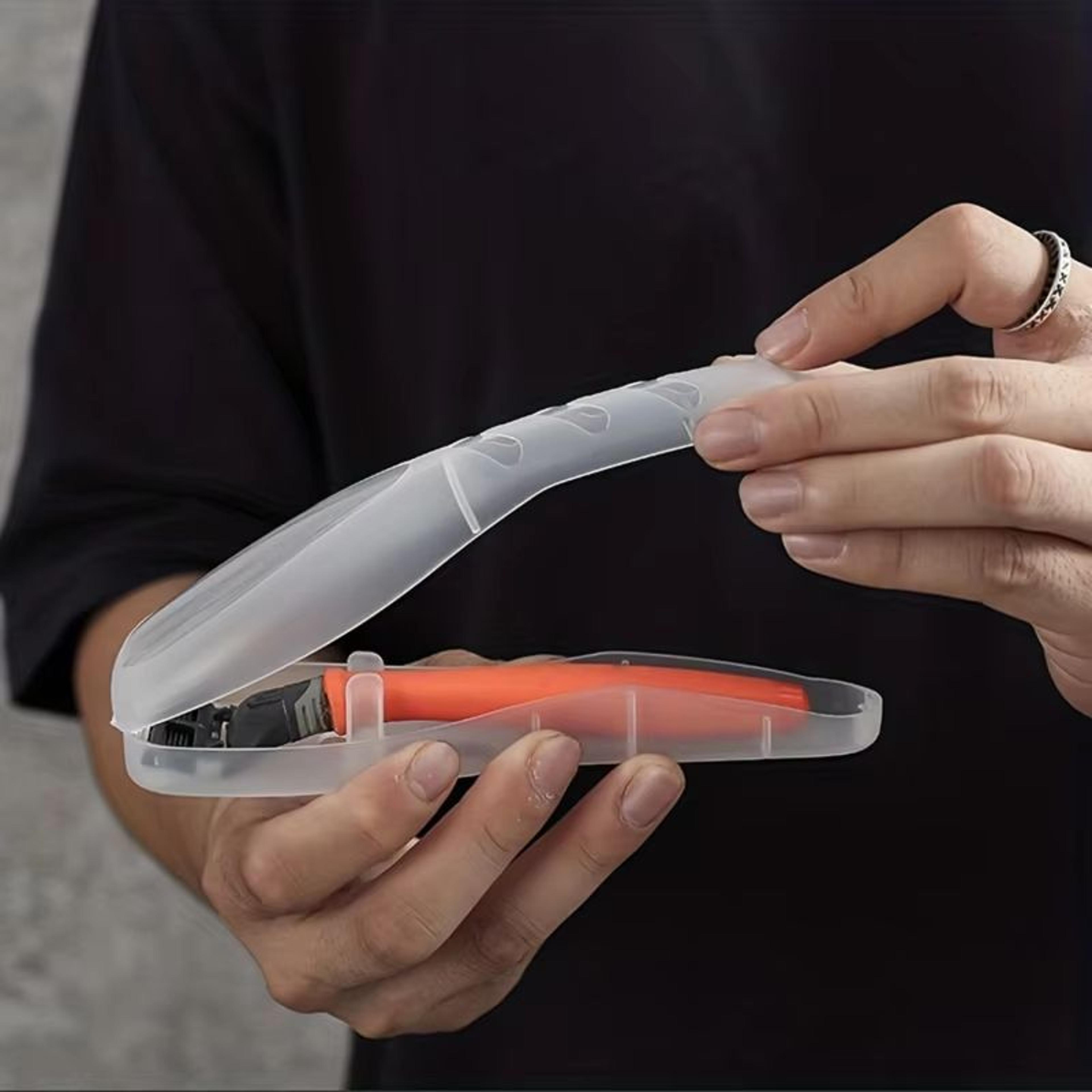 proshield transparent razor travel case – dustproof organizer for razors & cartridges