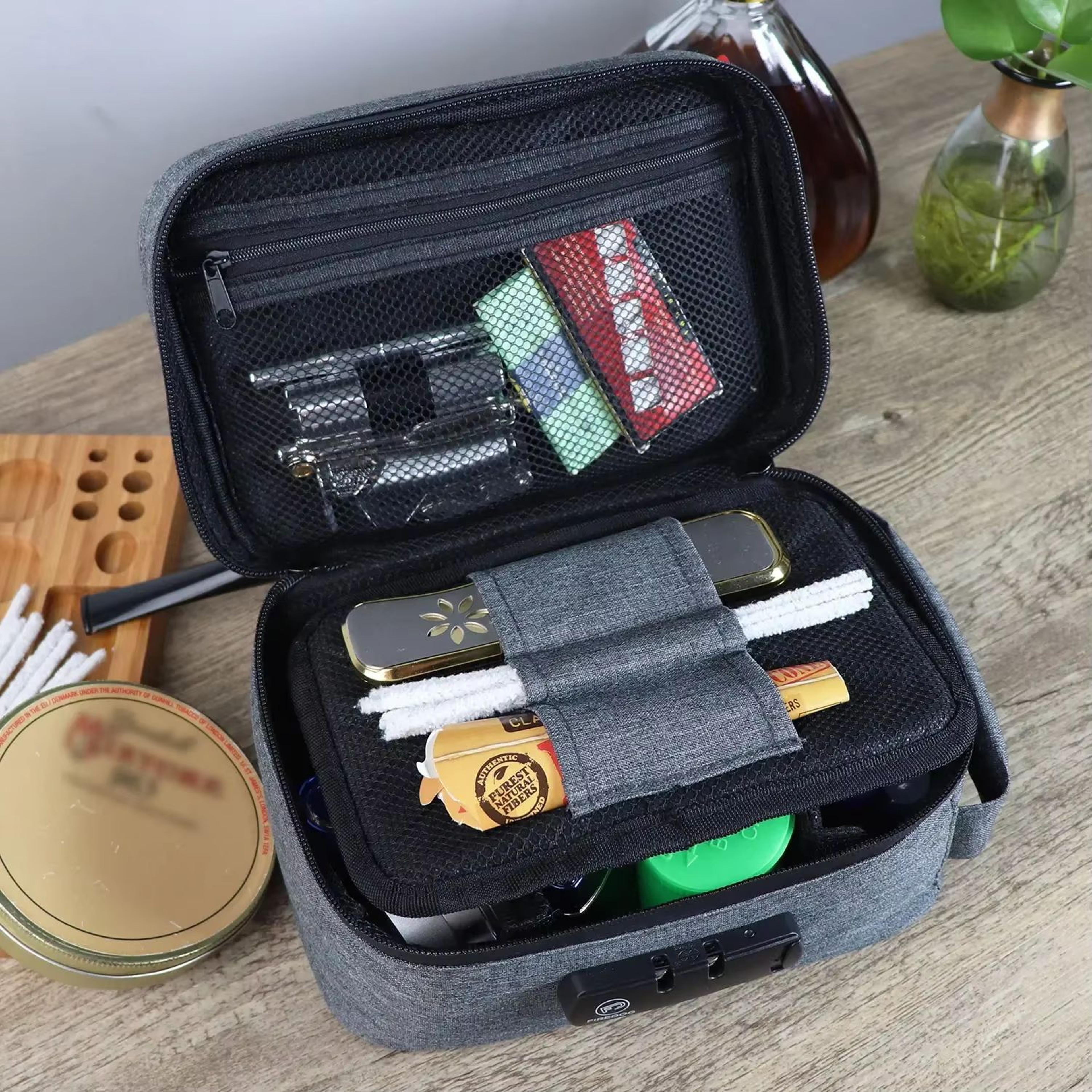 securelock large capacity tobacco pouch with lock and activated carbon deodorant