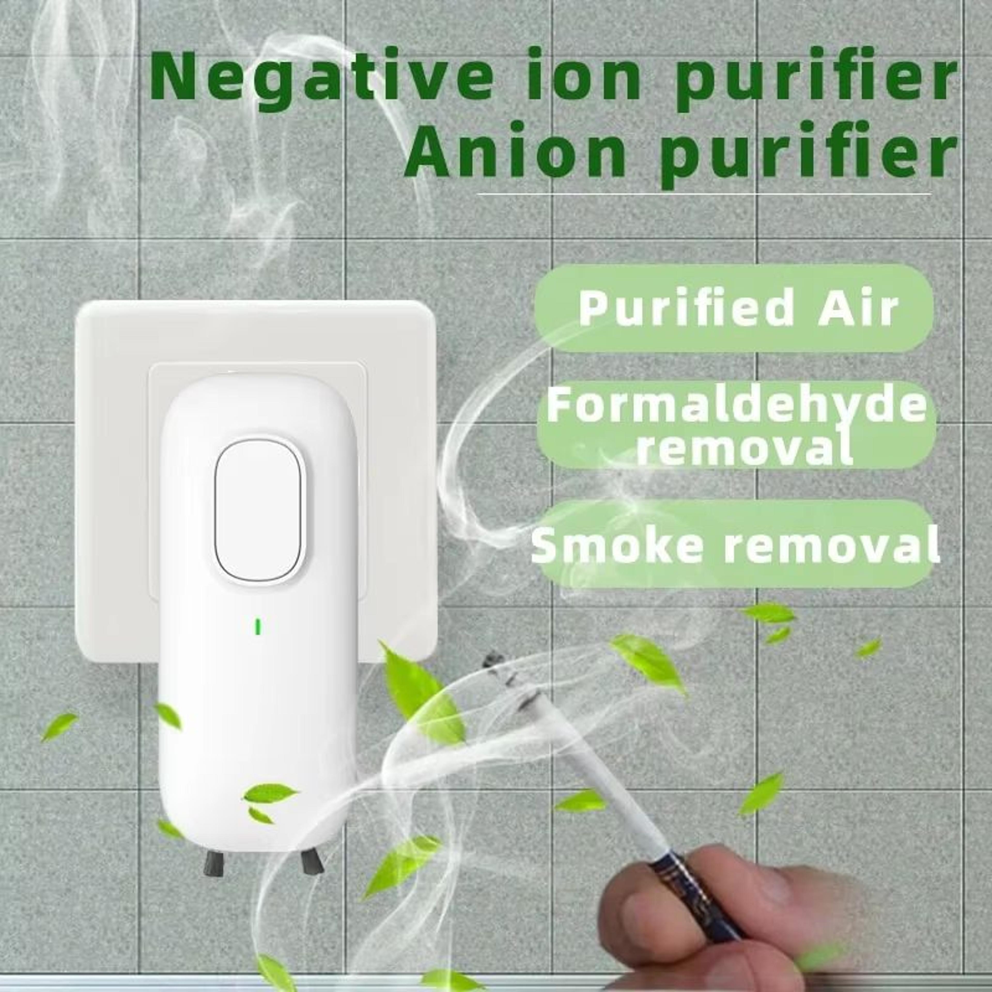 mini anion plug in air purifier with negative ion odor remover