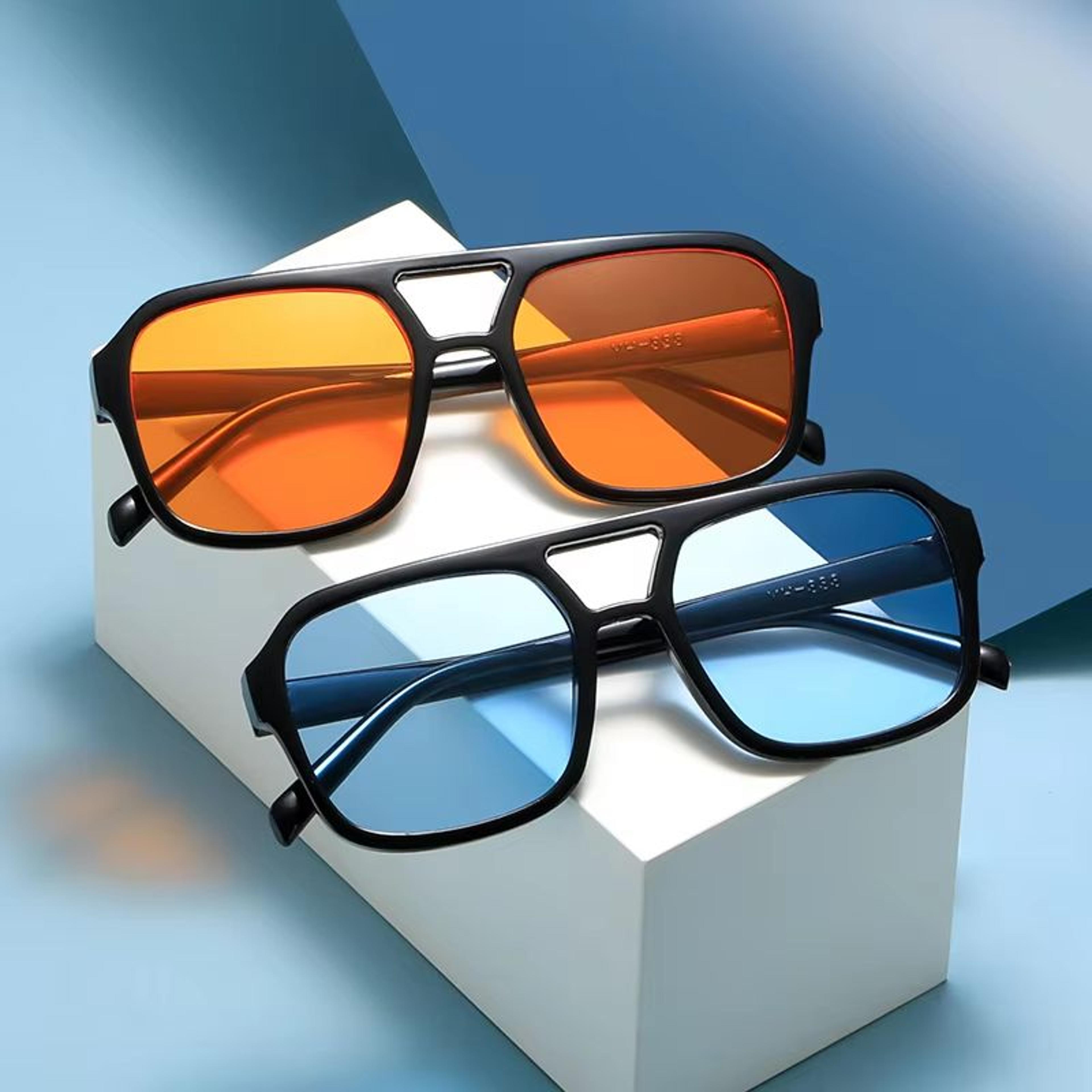 retroframe round square sunglasses for women & men – vintage pc frame anti-glare shades