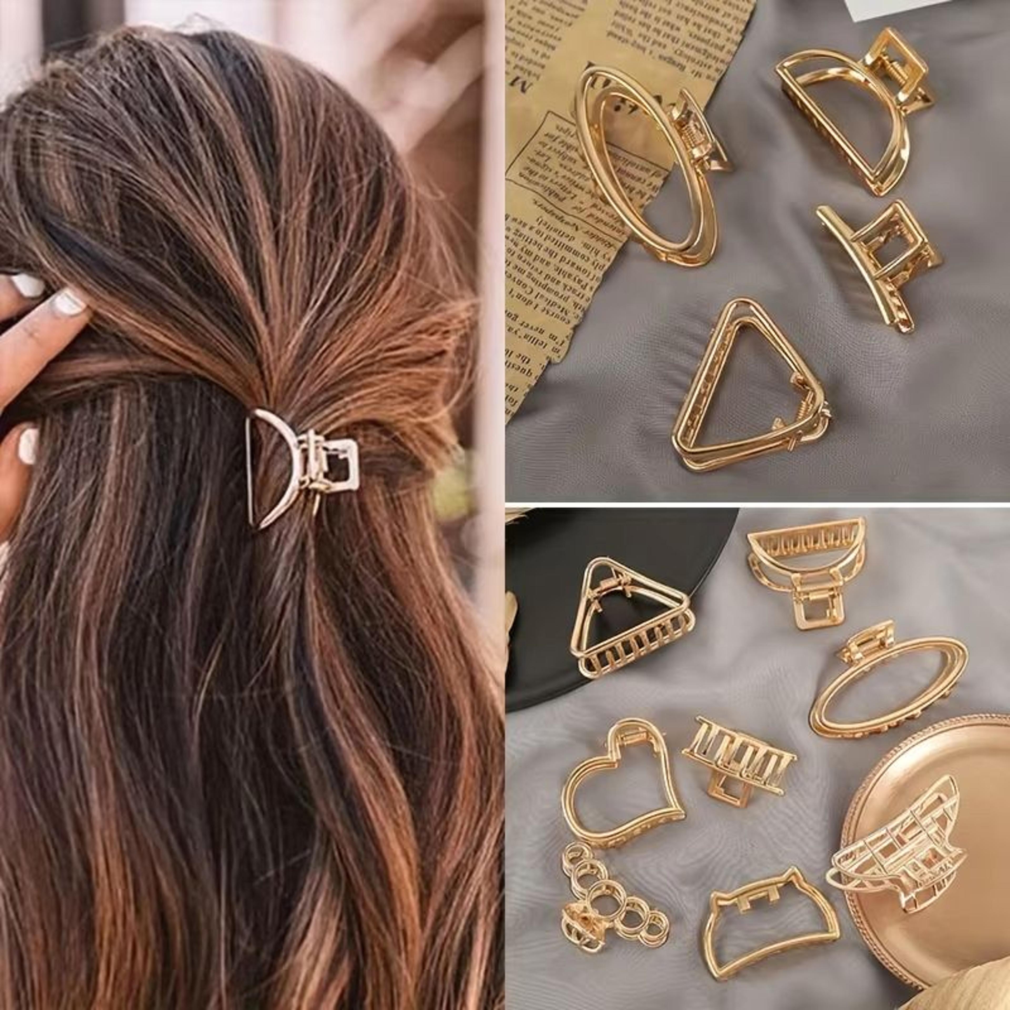 sweetheart mini metal hair claw clips – non slip hollow heart barrettes for women & girls