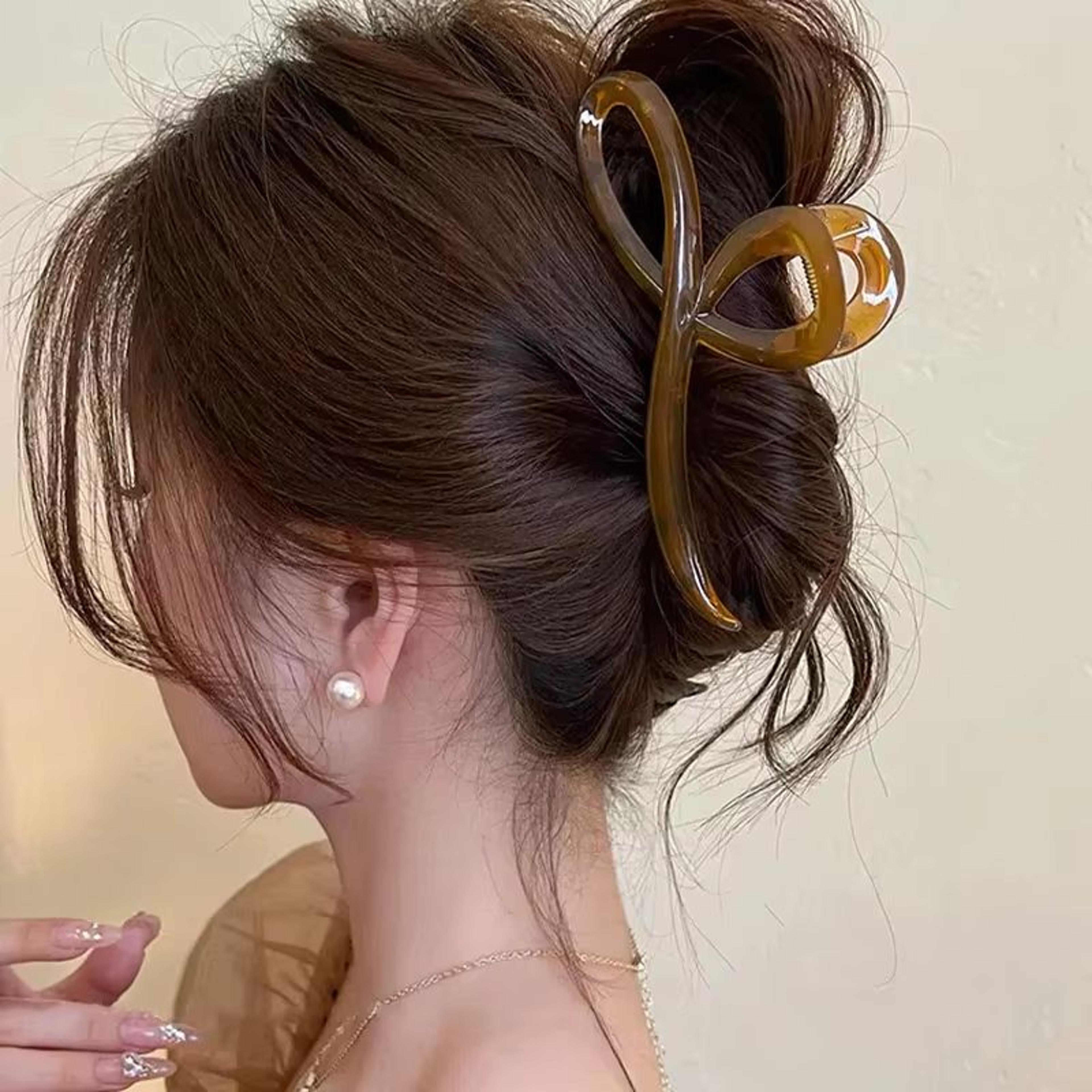 elegant jelly bow hair claw for women and girls