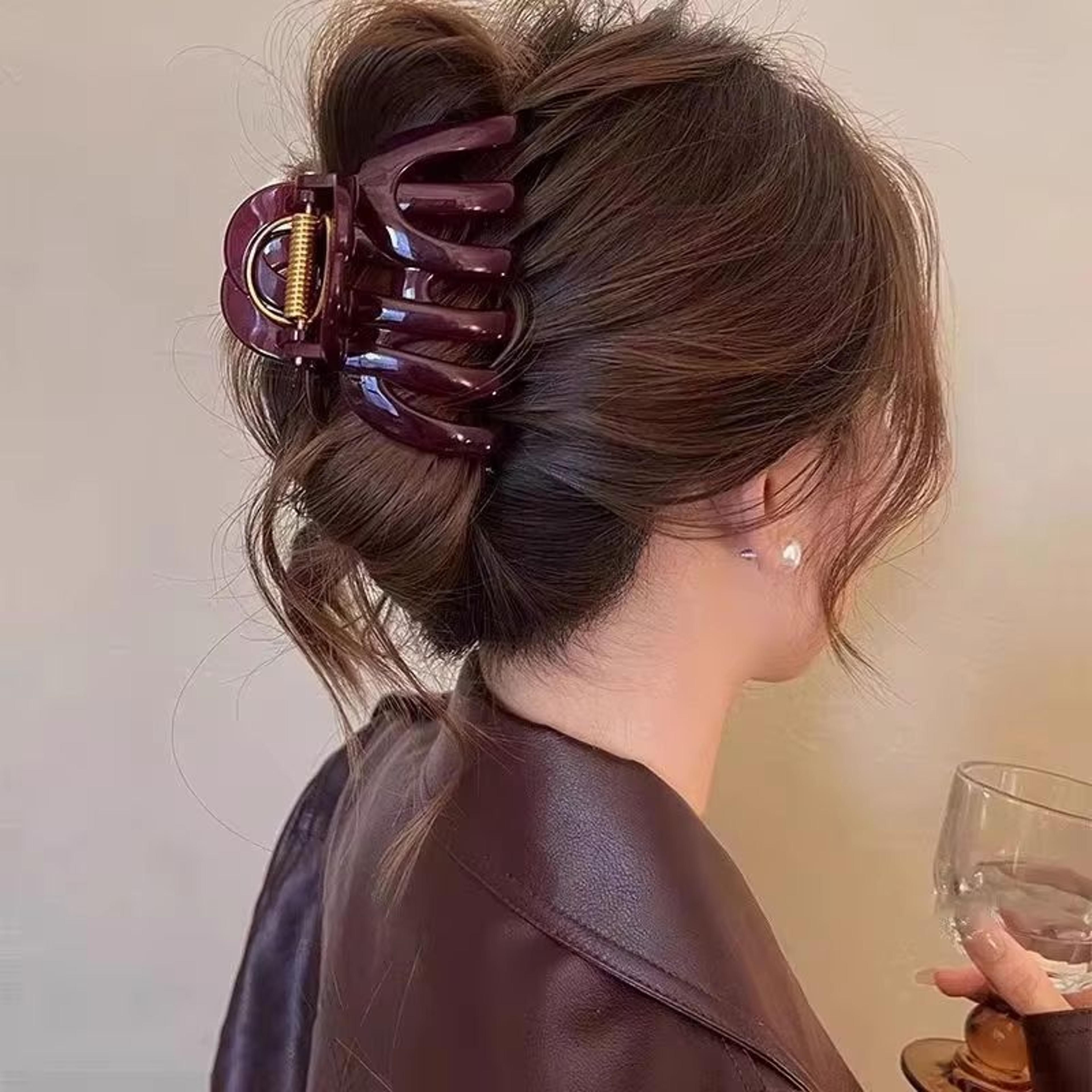 pumpkin-design premium hair claw clip – large sweet ornament for women with long hair
