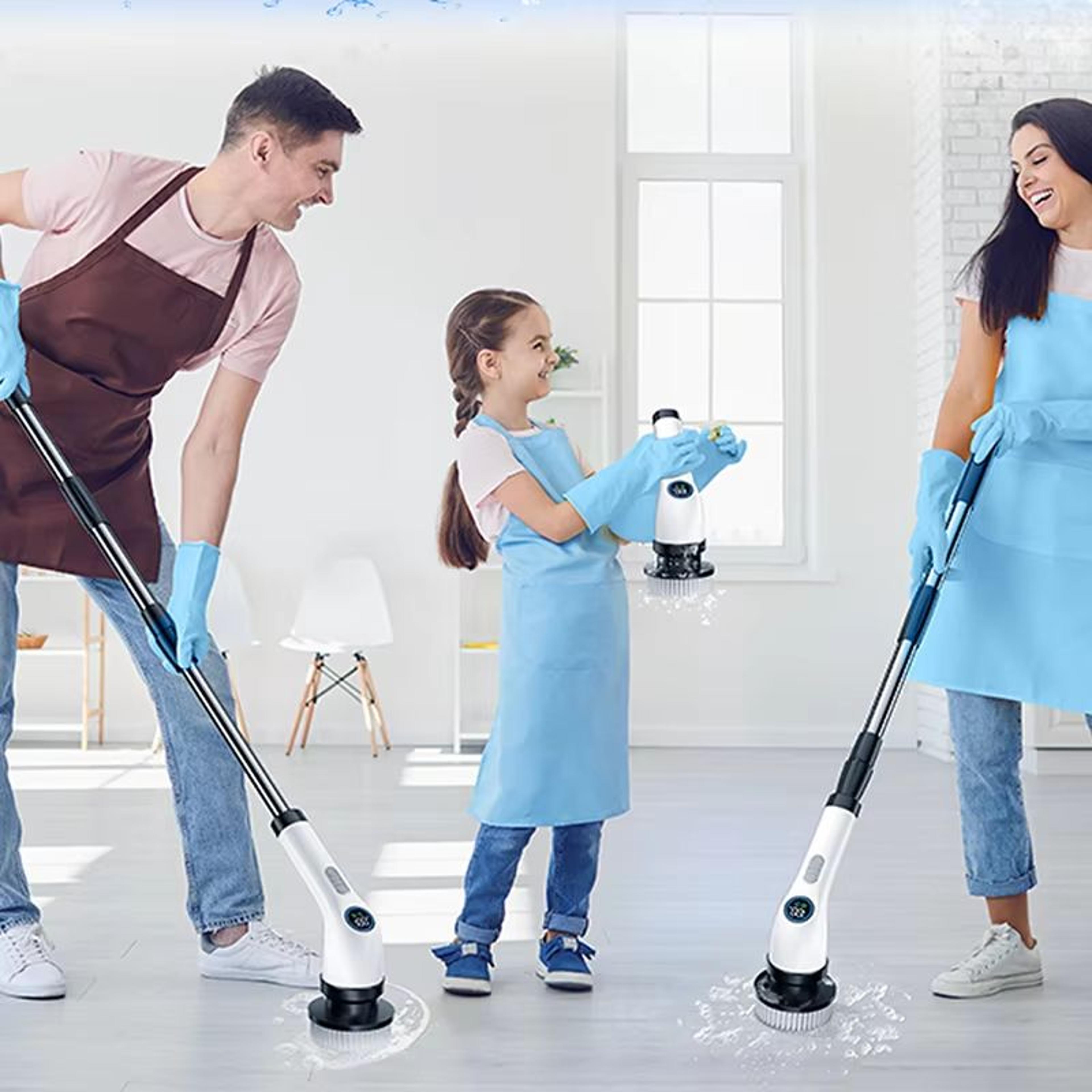 cordless spin scrubber electric multipurpose cleaning brush for kitchen bathroom and toilet