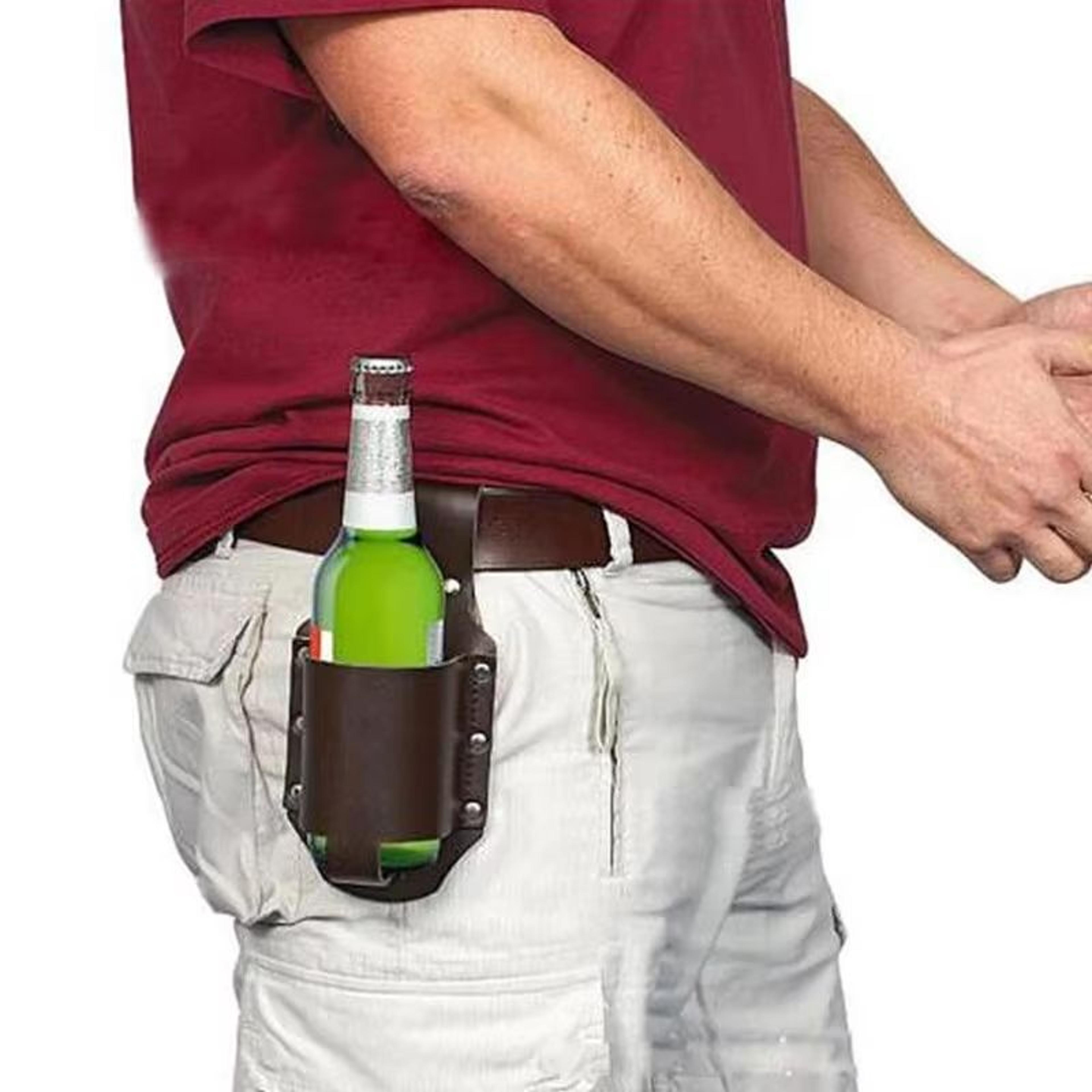 beer bottle waist holster portable belt drink holder