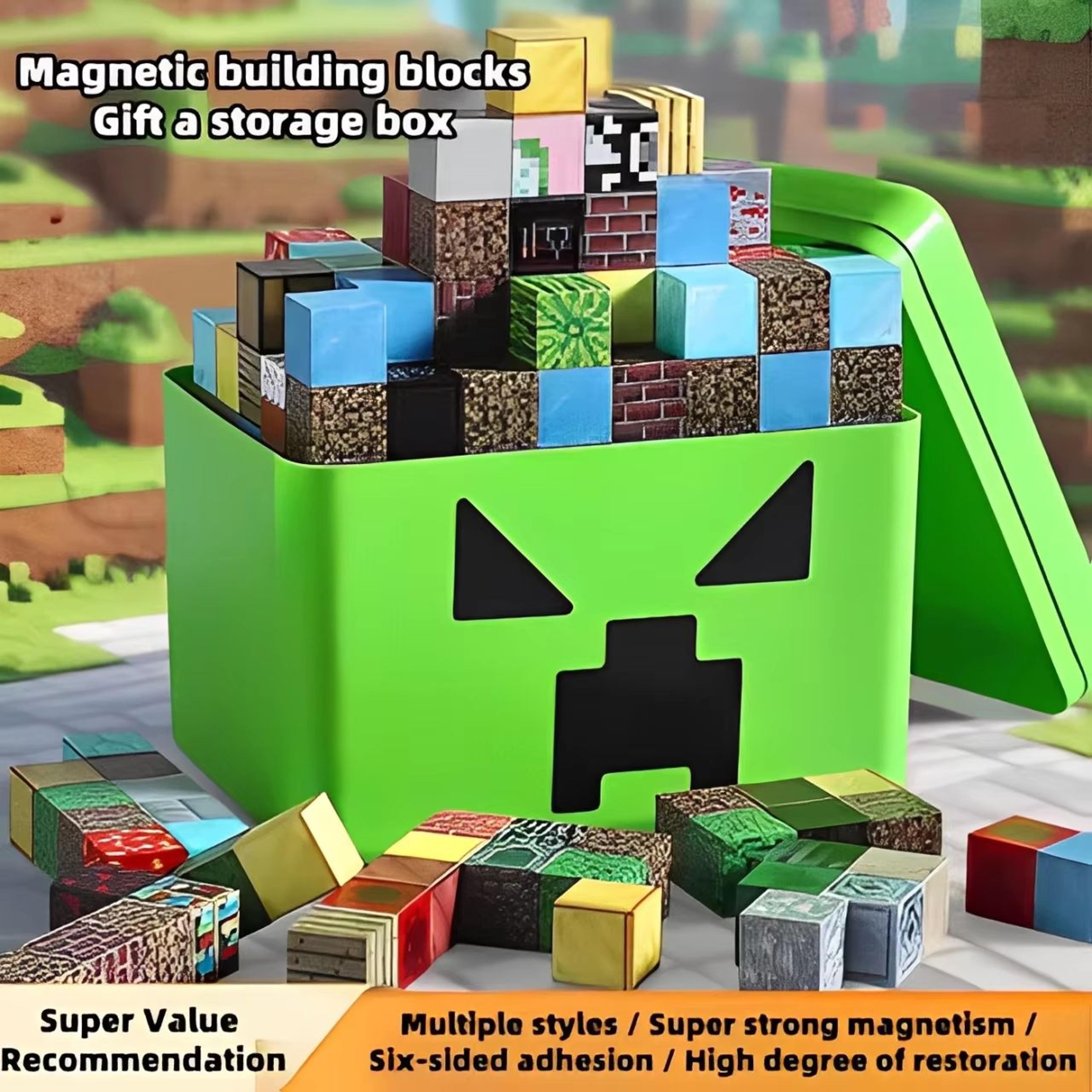 magnetic mine world building cube set for kids