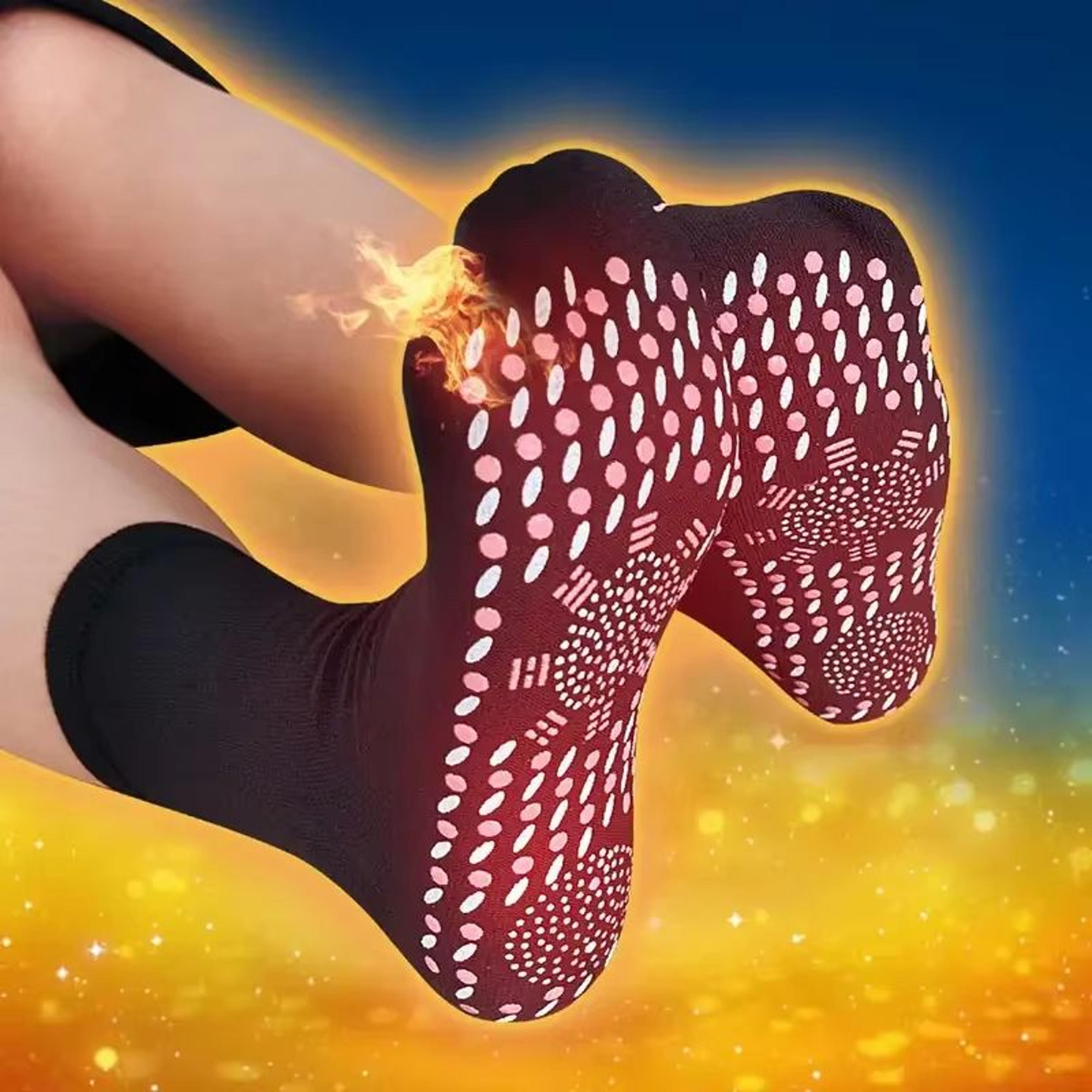 self heating magnetic winter massage socks