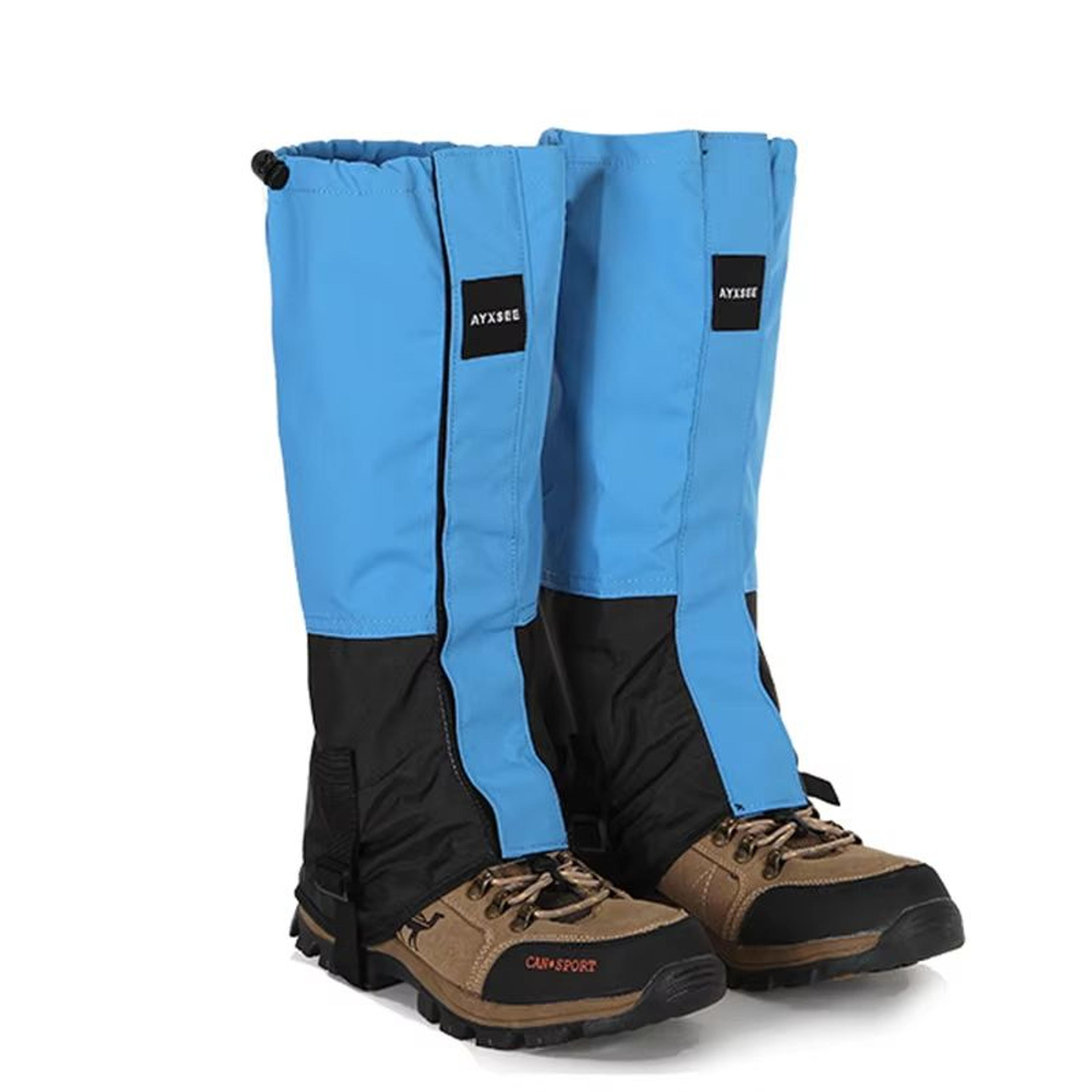 waterproof long-tube leg covers with elastic strap for hiking & skiing