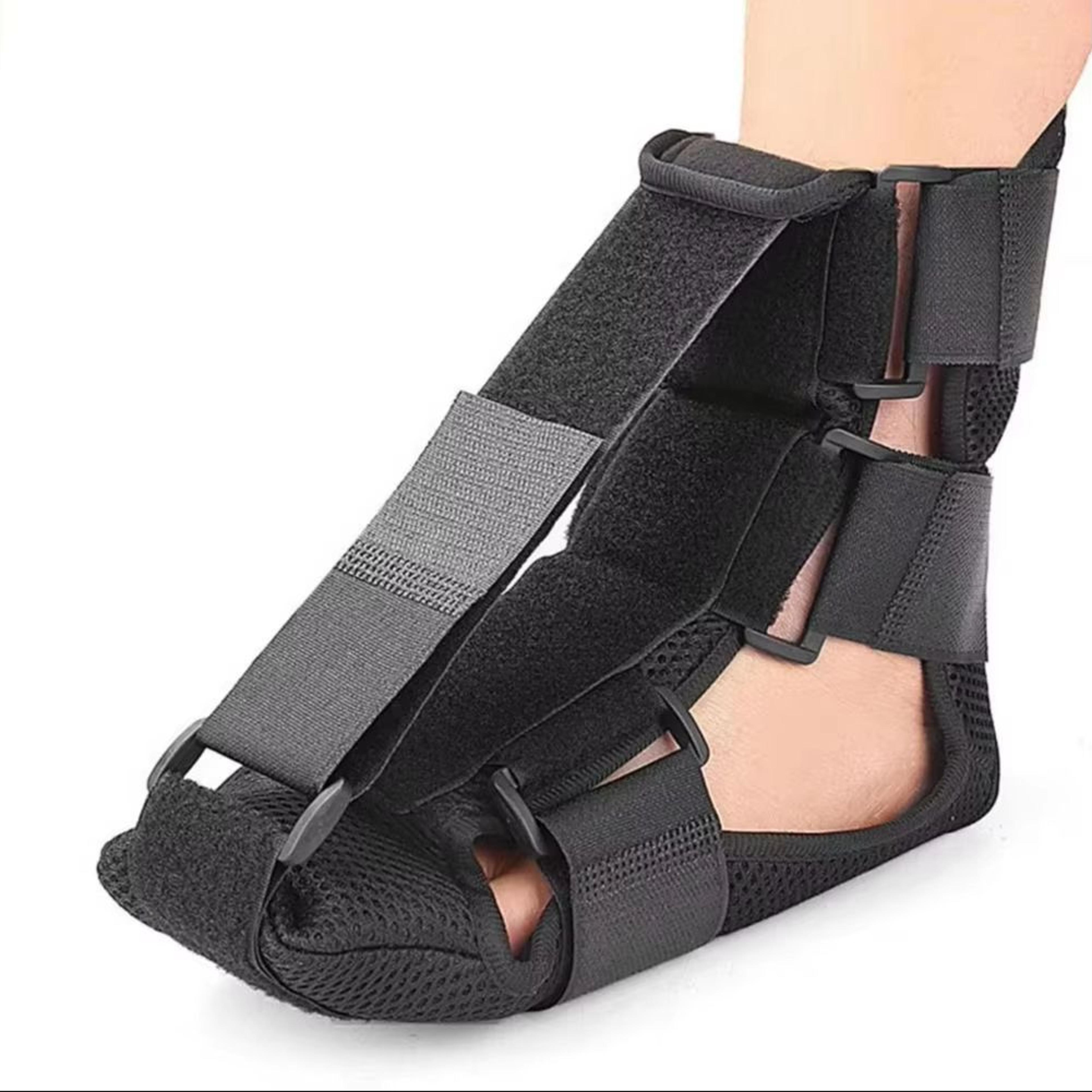 adjustable triple-buckle night splint for plantar fasciitis and foot drop