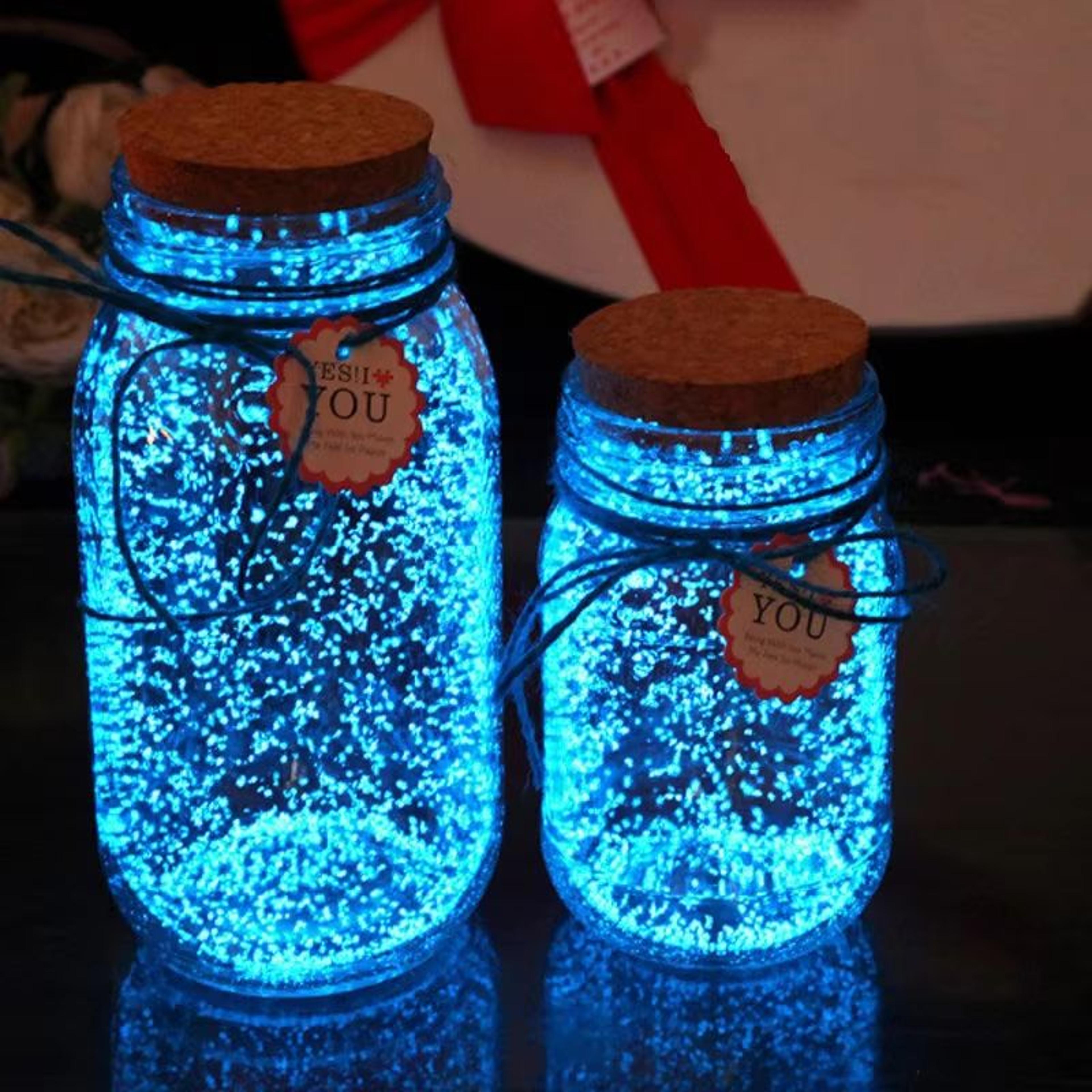 luminous particles sand – colorful fluorescent glow powder for diy home & party deco