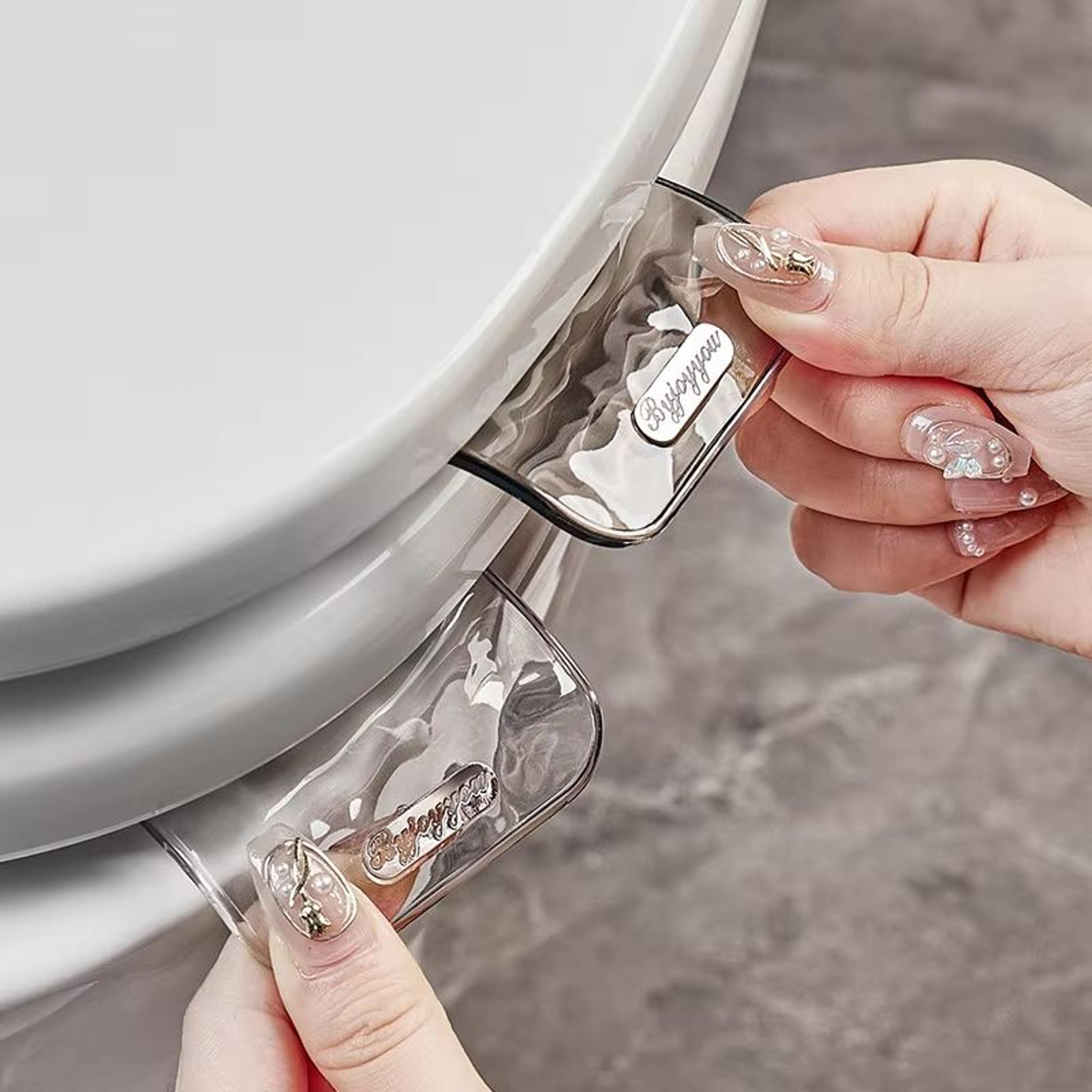 hands-free corrugated toilet lid lifter for hygienic bathroom use