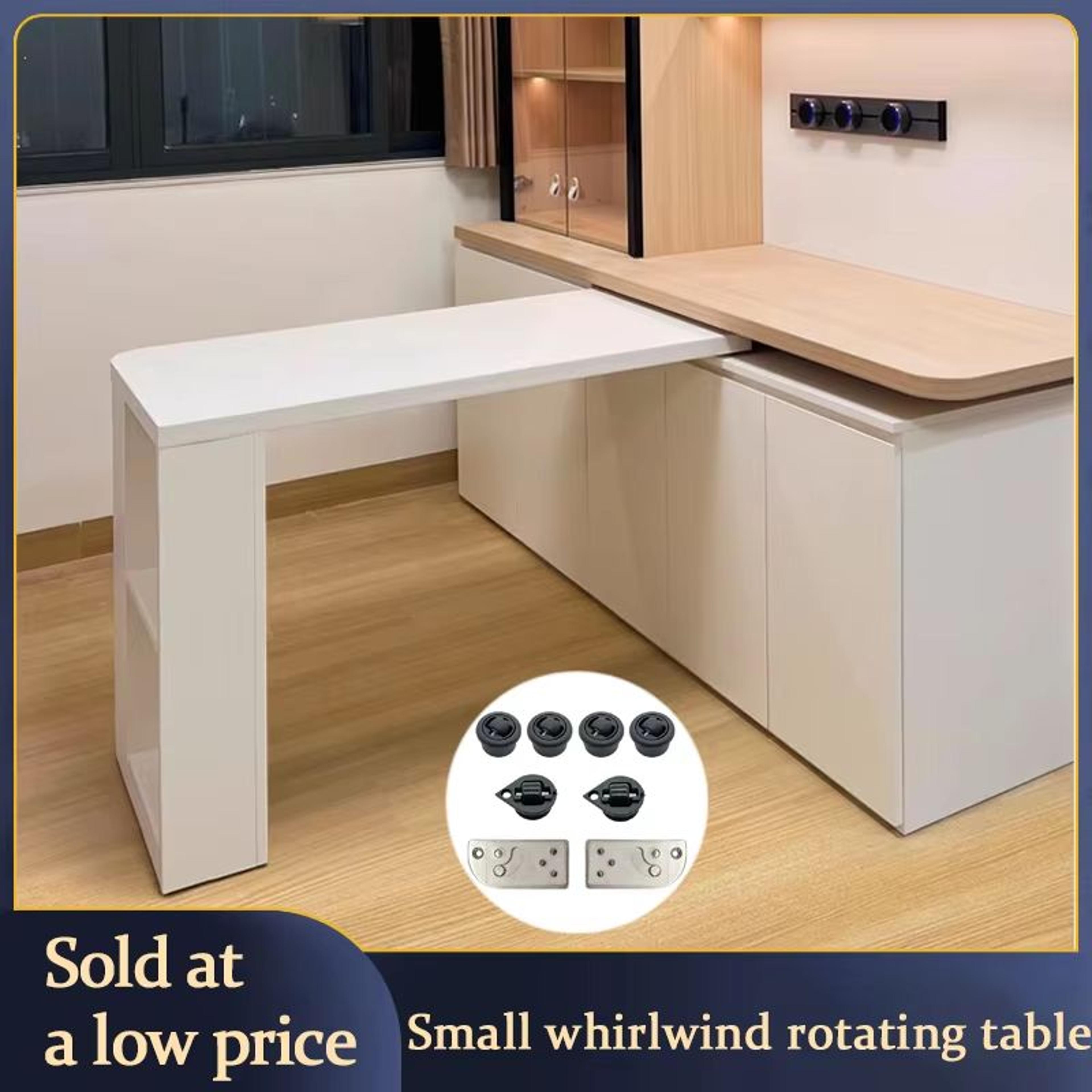 turnmaster 90° swivel bench-connector hardware kit – multifunctional fold-away table & desk mount system