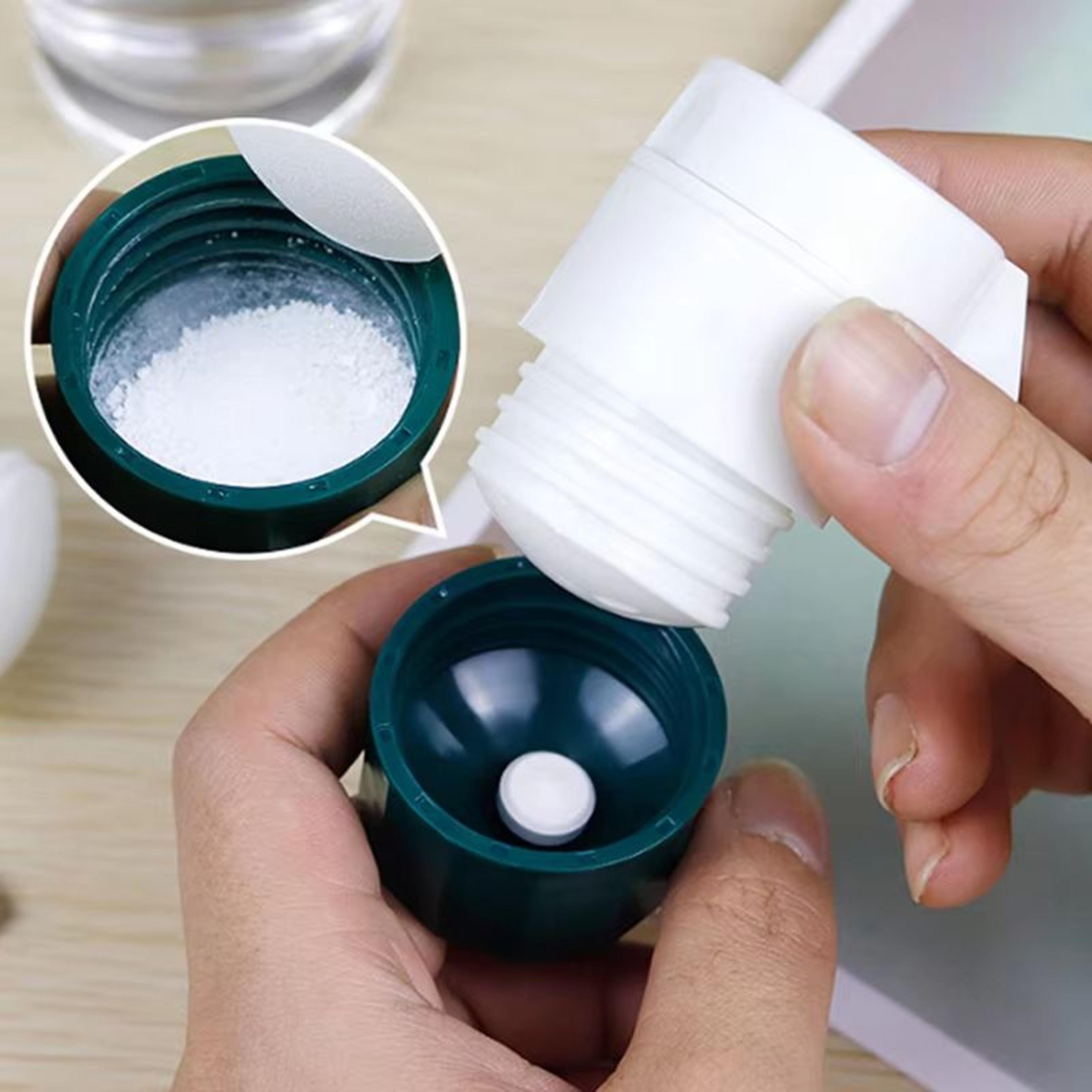 4 in 1 portable pill case with cutter grinder and storage compartments