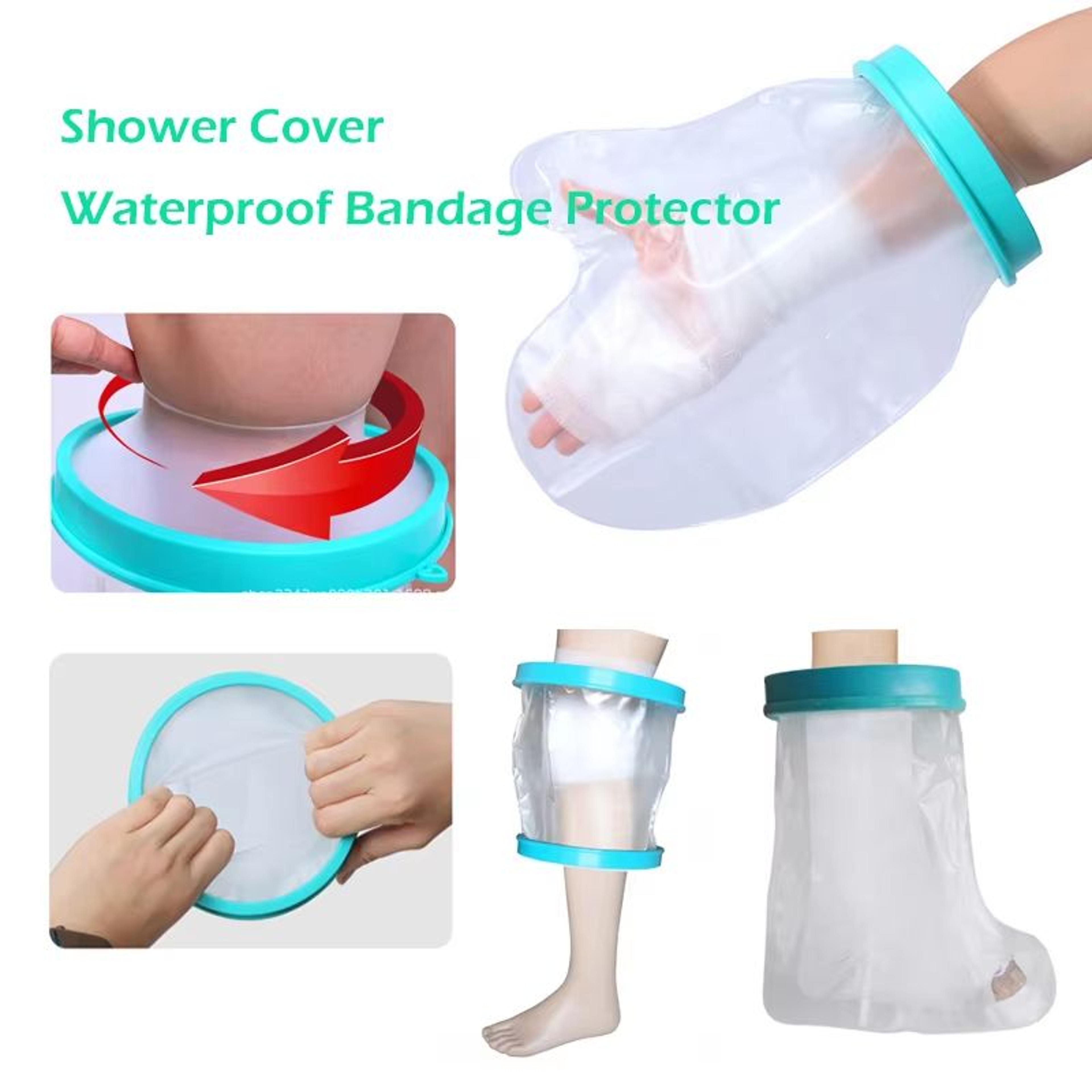 waterproof shower cast & bandage protector – reusable adult arm, leg & hand cover