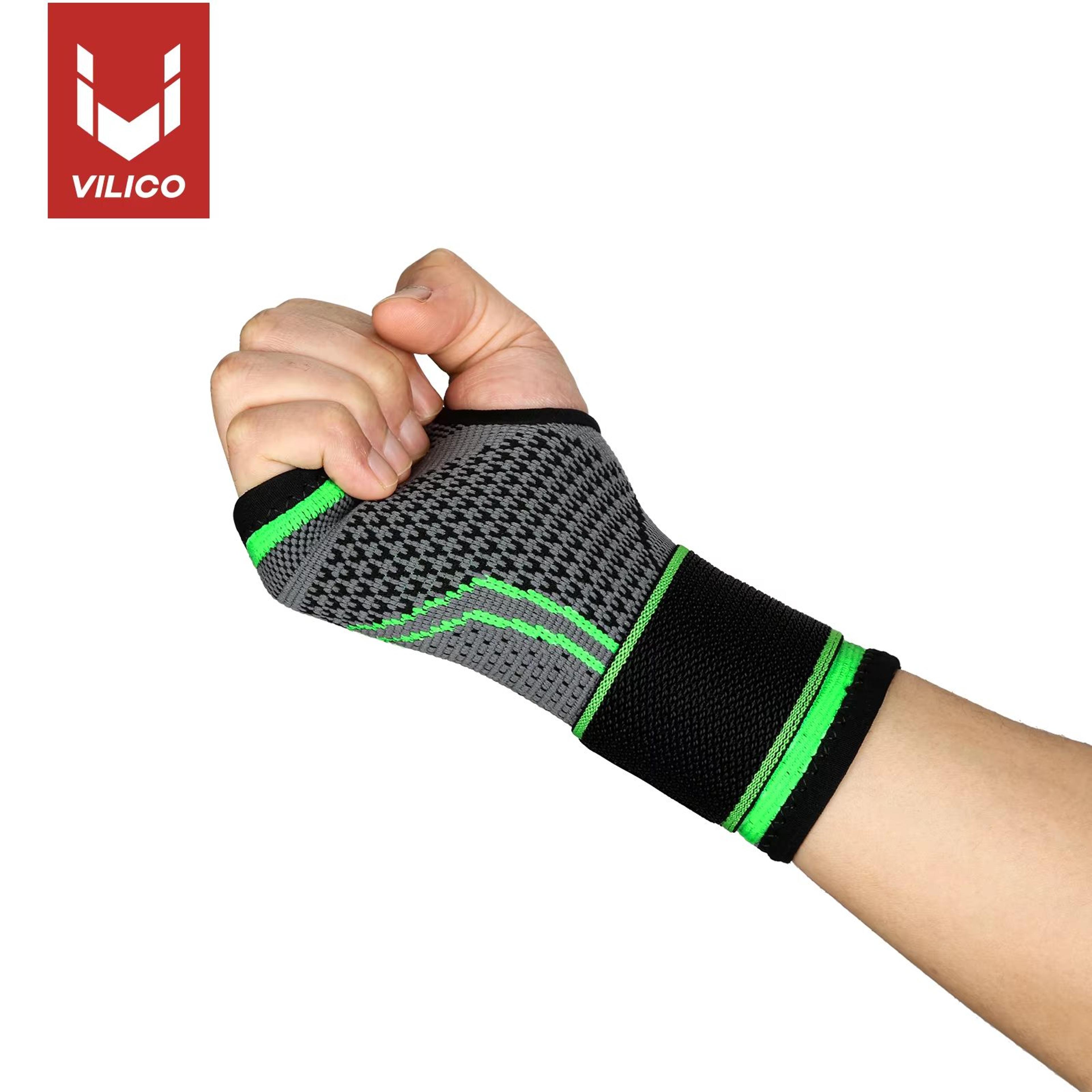 adjustable wrist brace with palm guard – compression support for gym & carpal tunnel relief