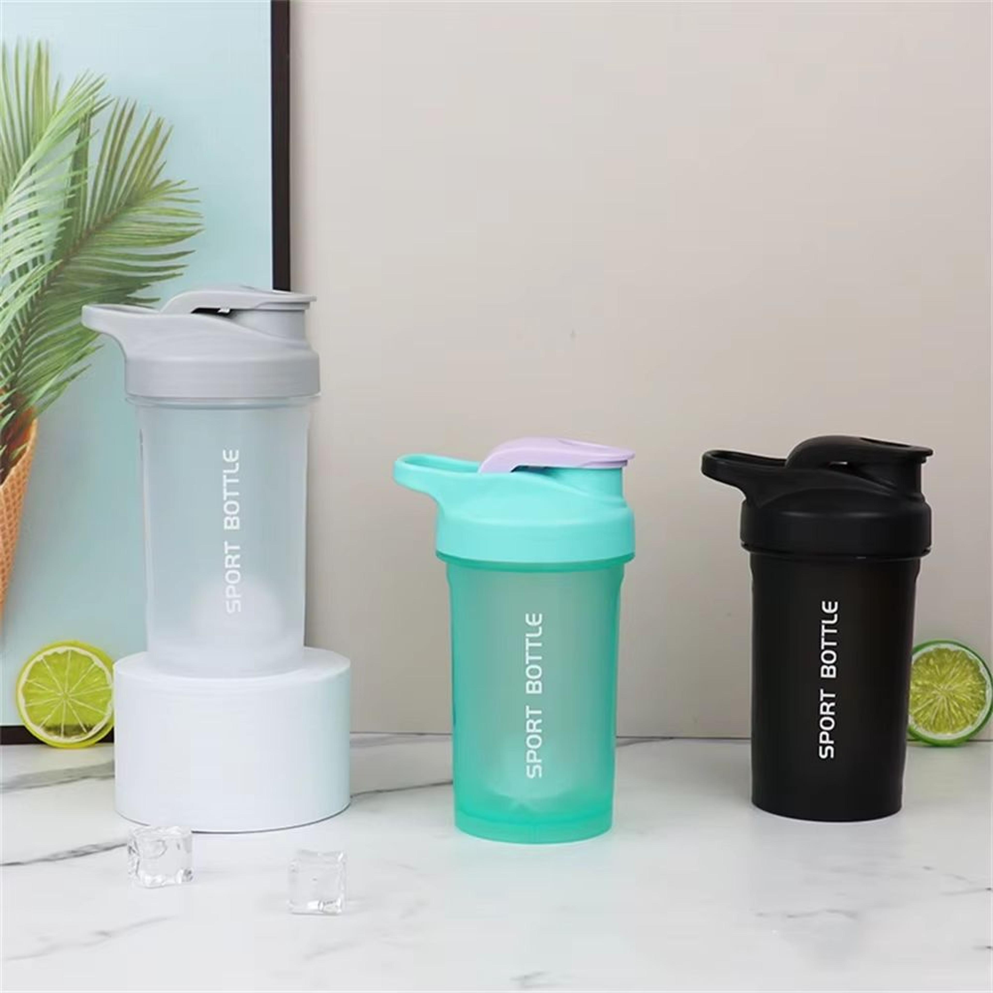 hydramix 10oz protein shaker bottle with scale and leak-proof lid – portable sport mixing cup