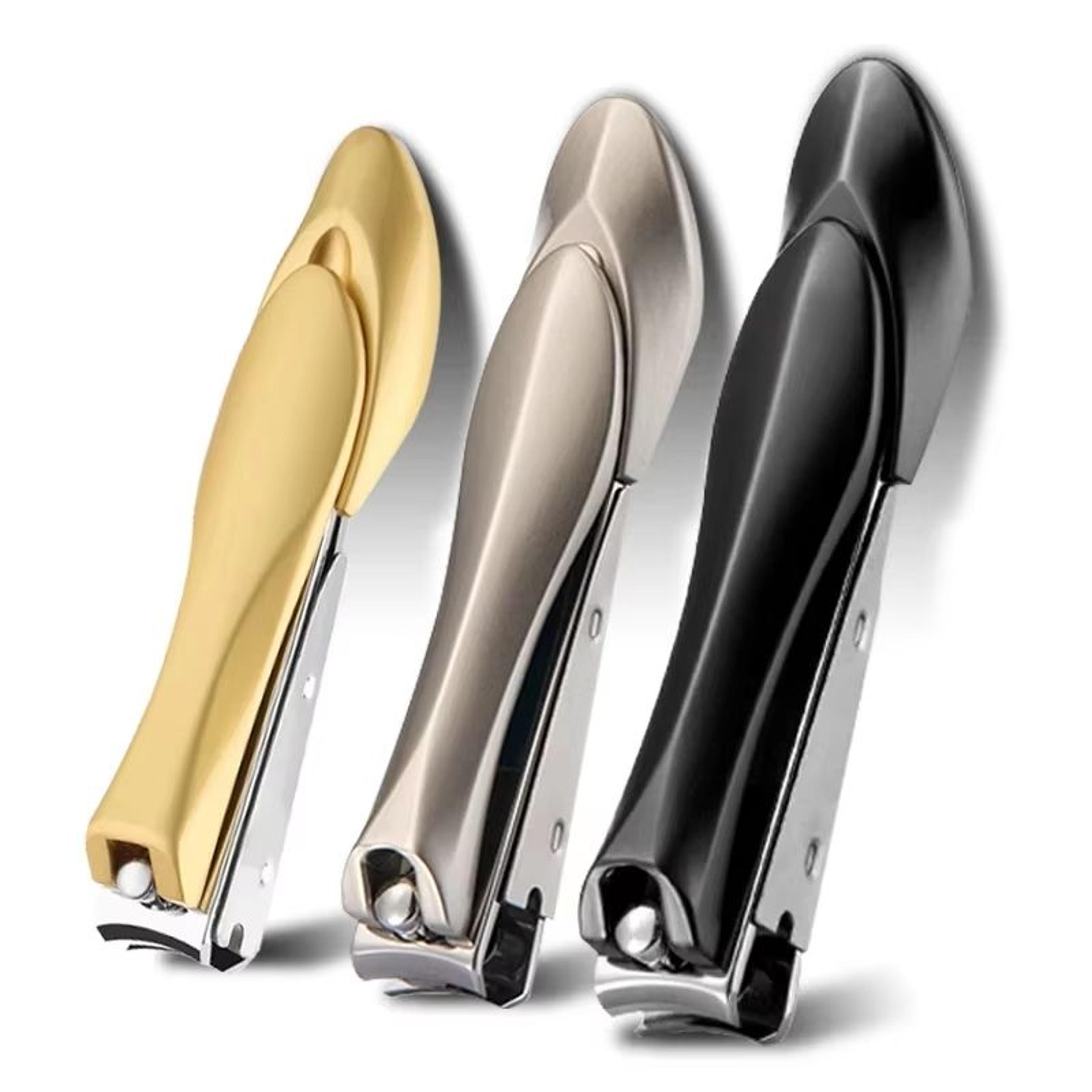 stainless steel nail clippers with sharp curved blades – professional manicure tool for fingers & toes