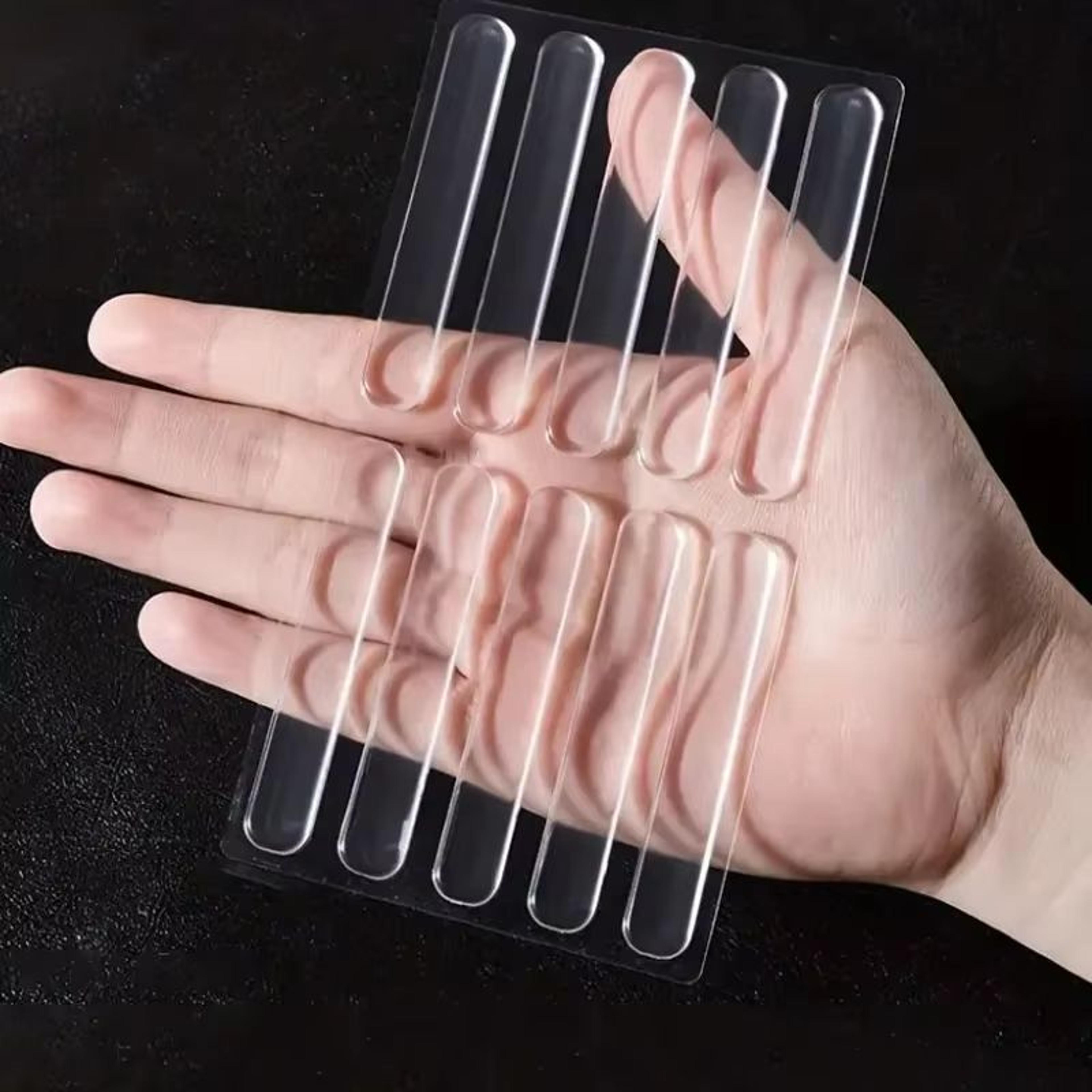 10-pack transparent silicone door impact mats – quiet mute strip & shock-absorbing seal pads