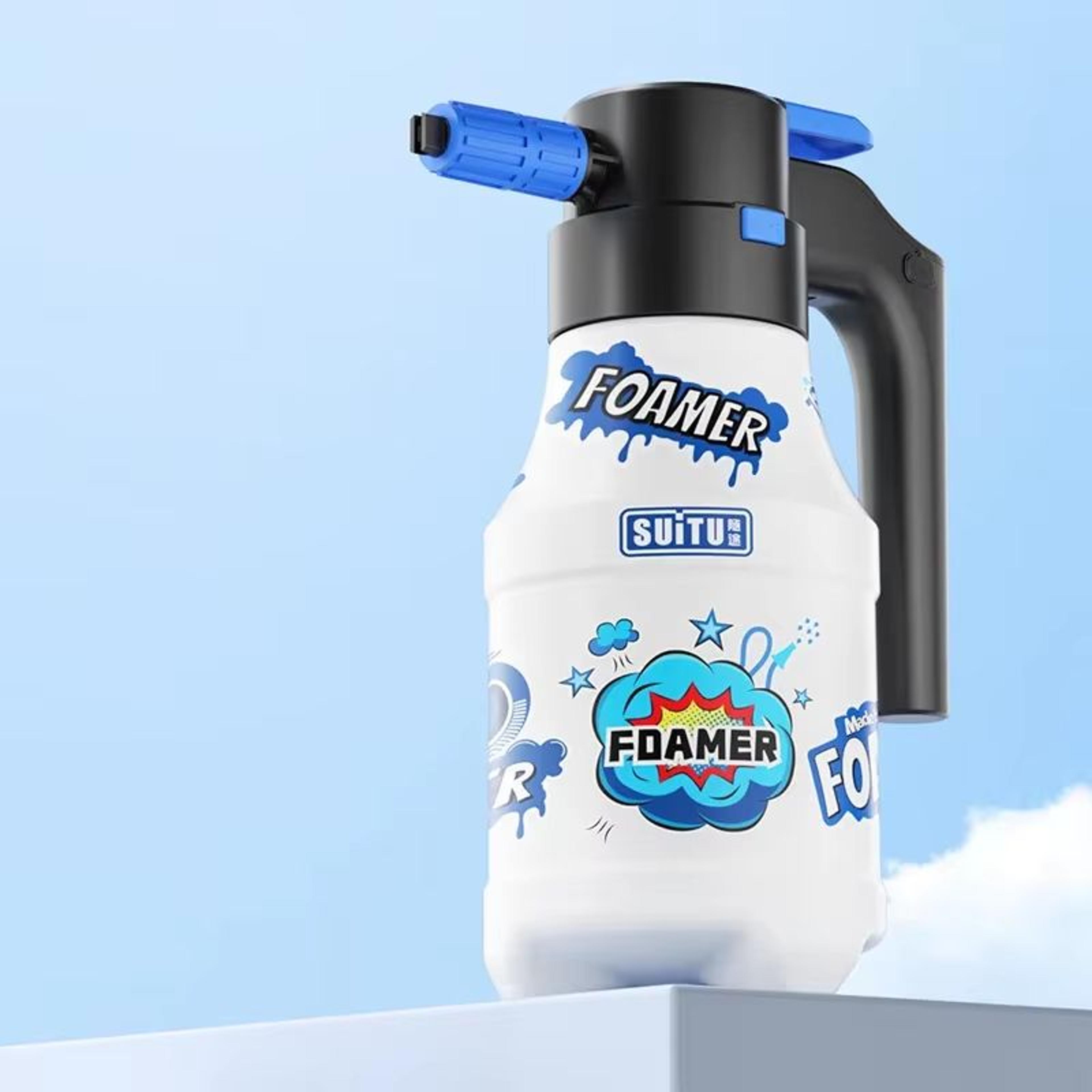 0.4 gal electric car wash foam sprayer – portable car wash foam gun & detailing foam generator