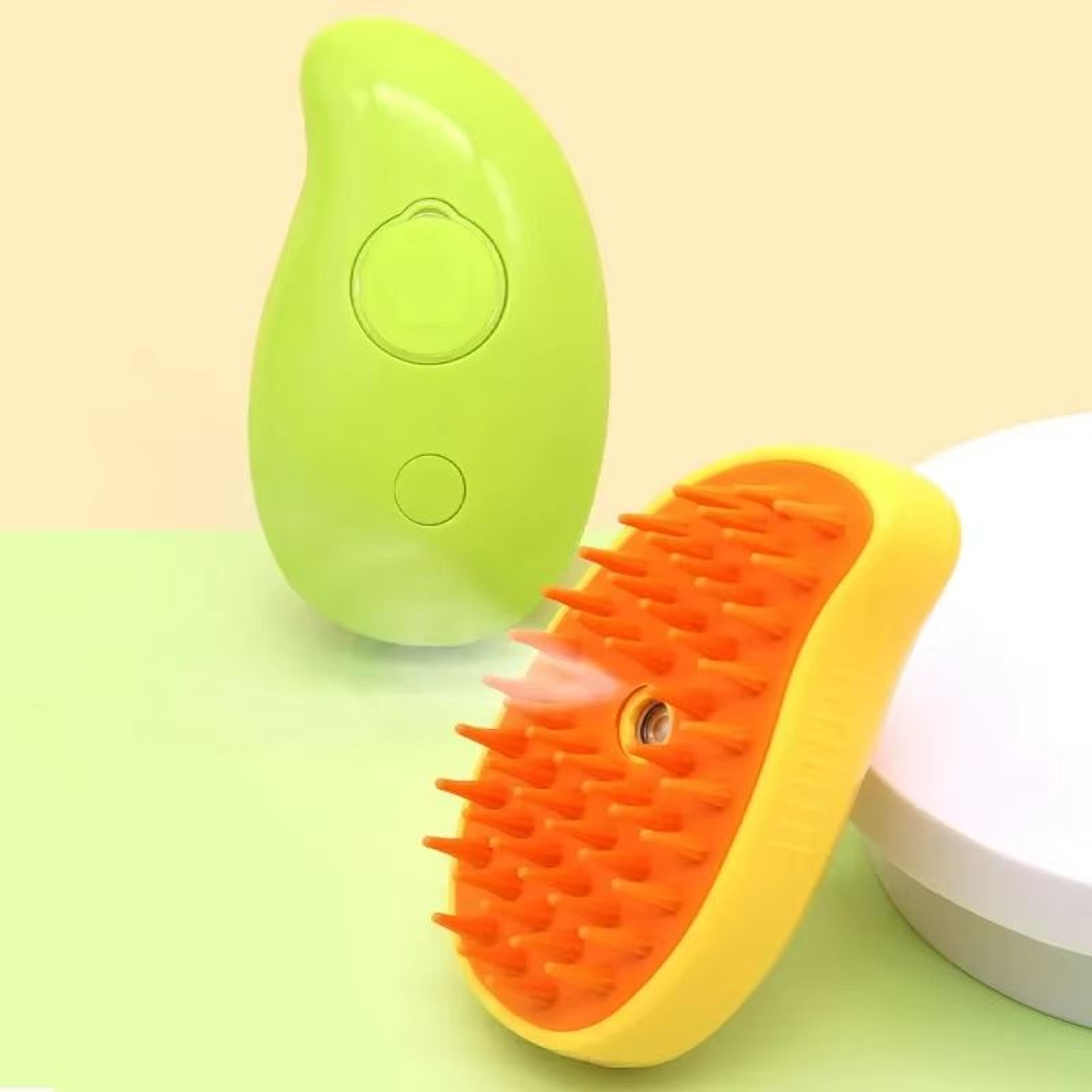 3-in-1 electric cat hair brush – grooming sprayer, massager & comb for pets
