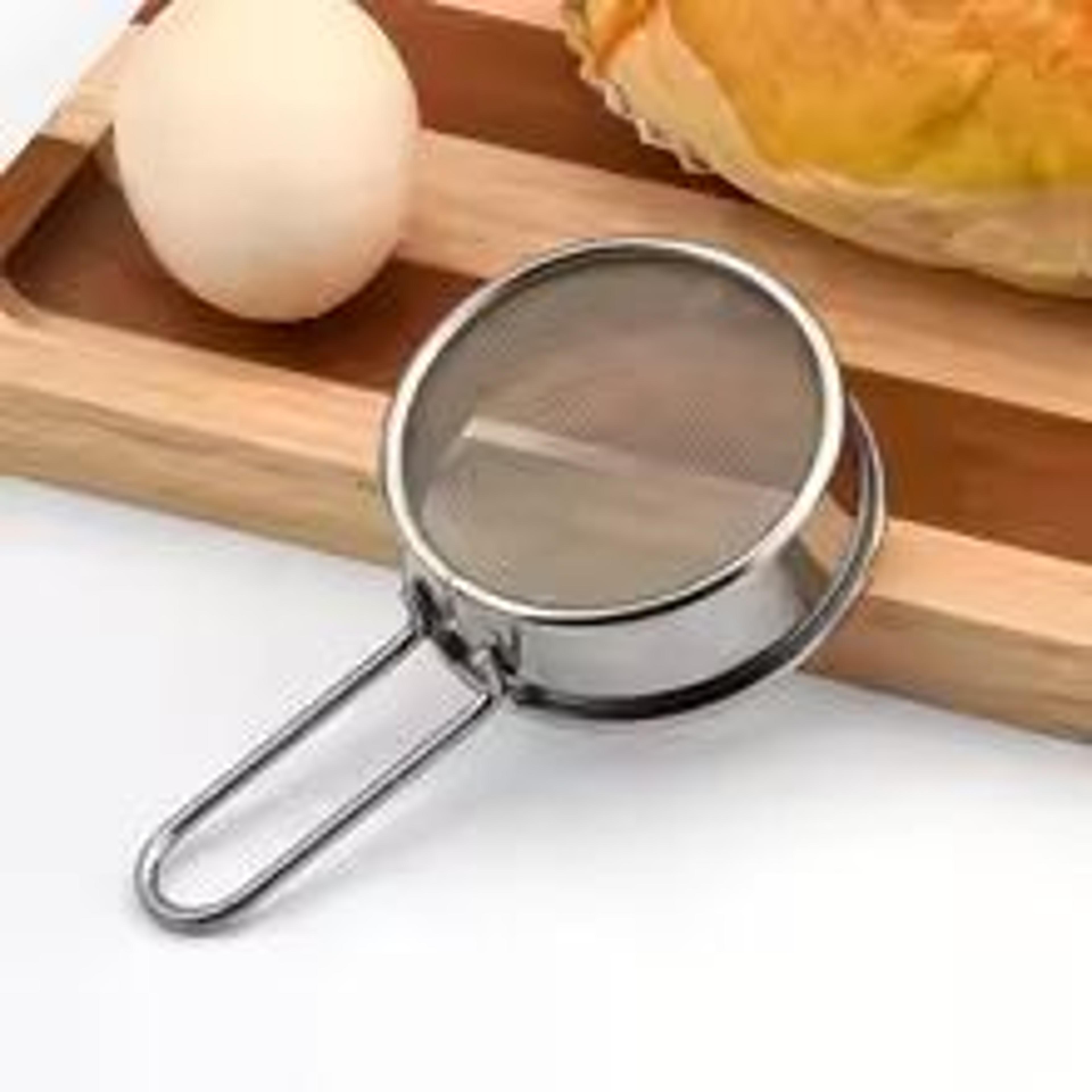 ultimate stainless steel flour sifter cup – premium mesh sifter cup for pastry baking
