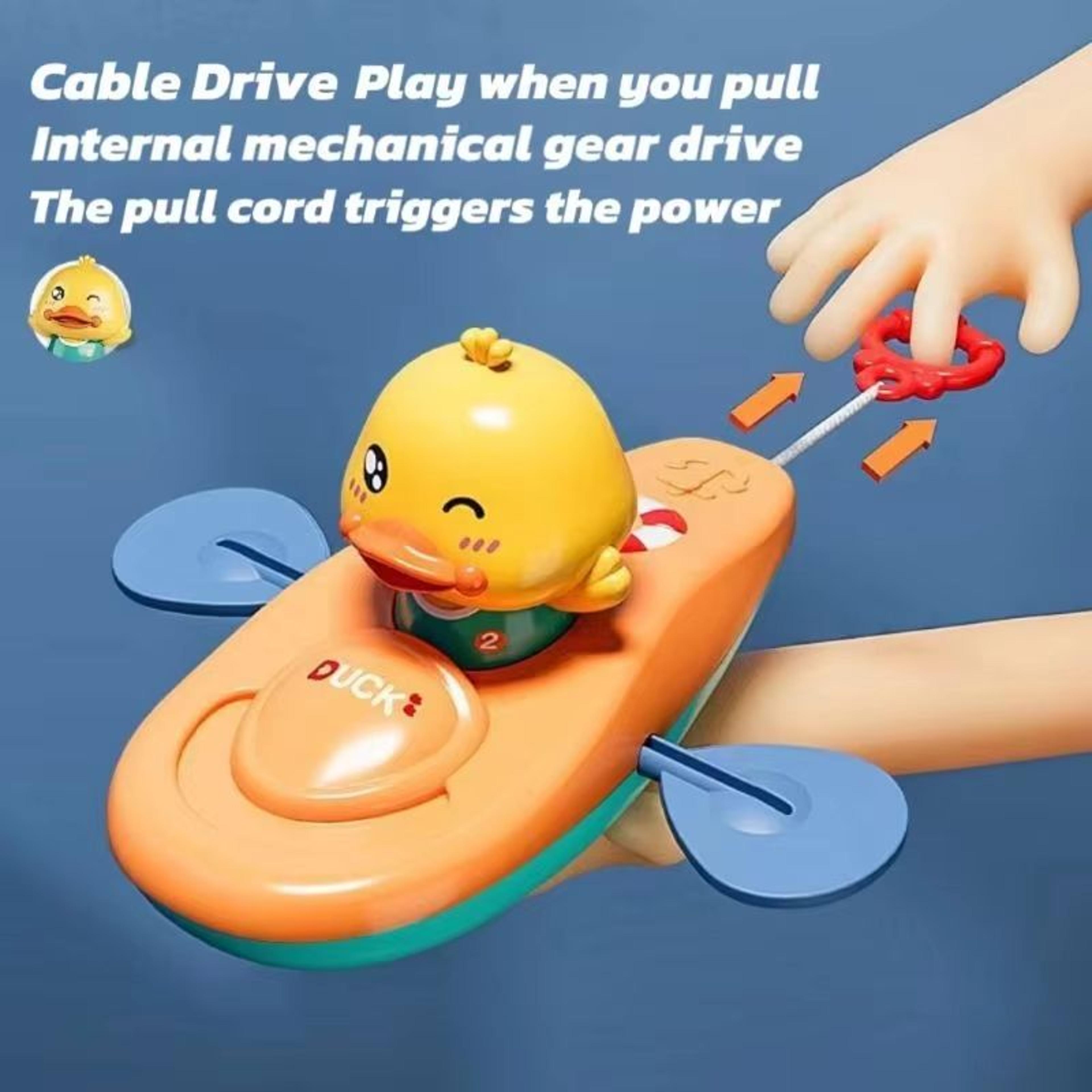 little yellow duck kayak bath and pool toy for kids