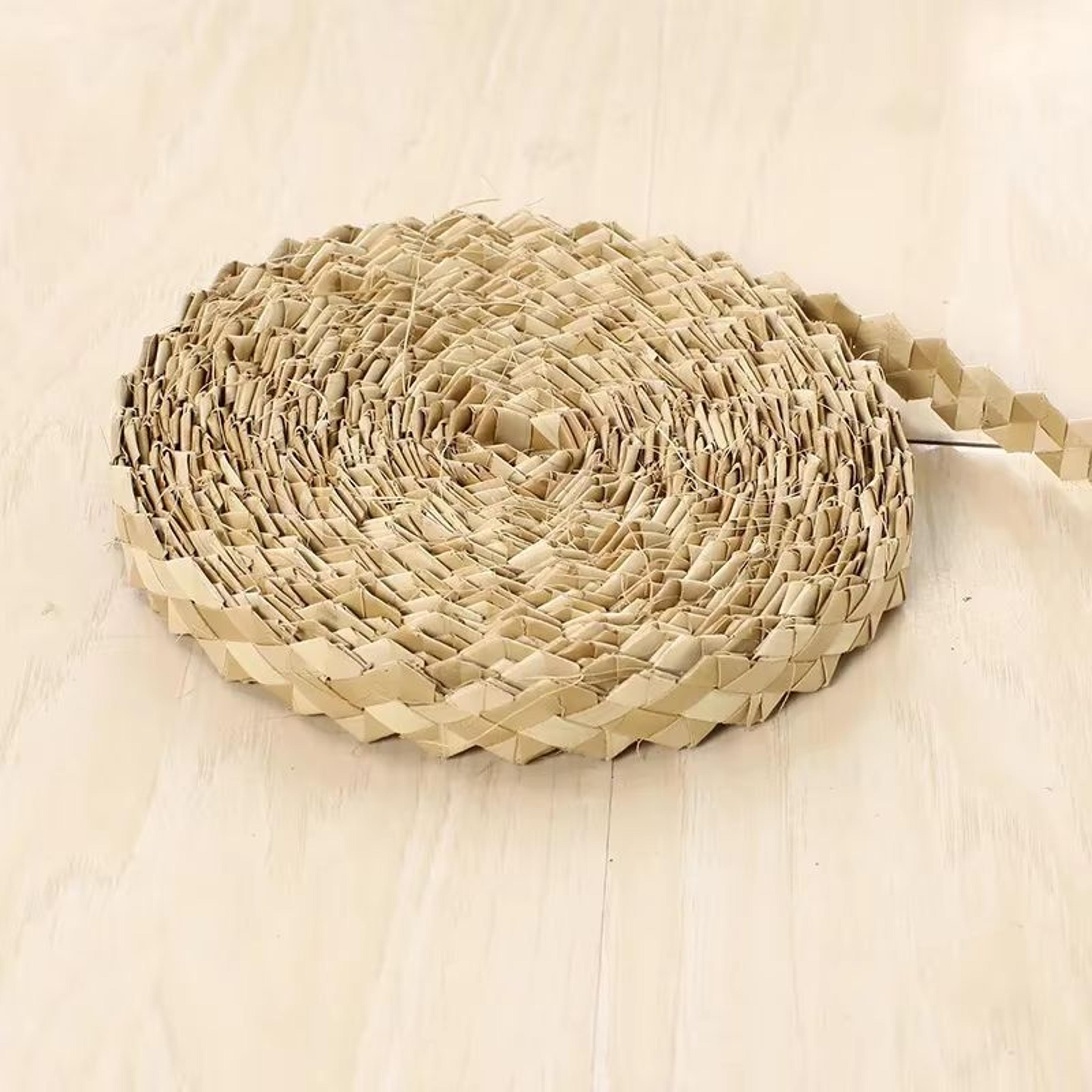 sunflower straw rope for hat making and crafts – braided palm leaf diy material