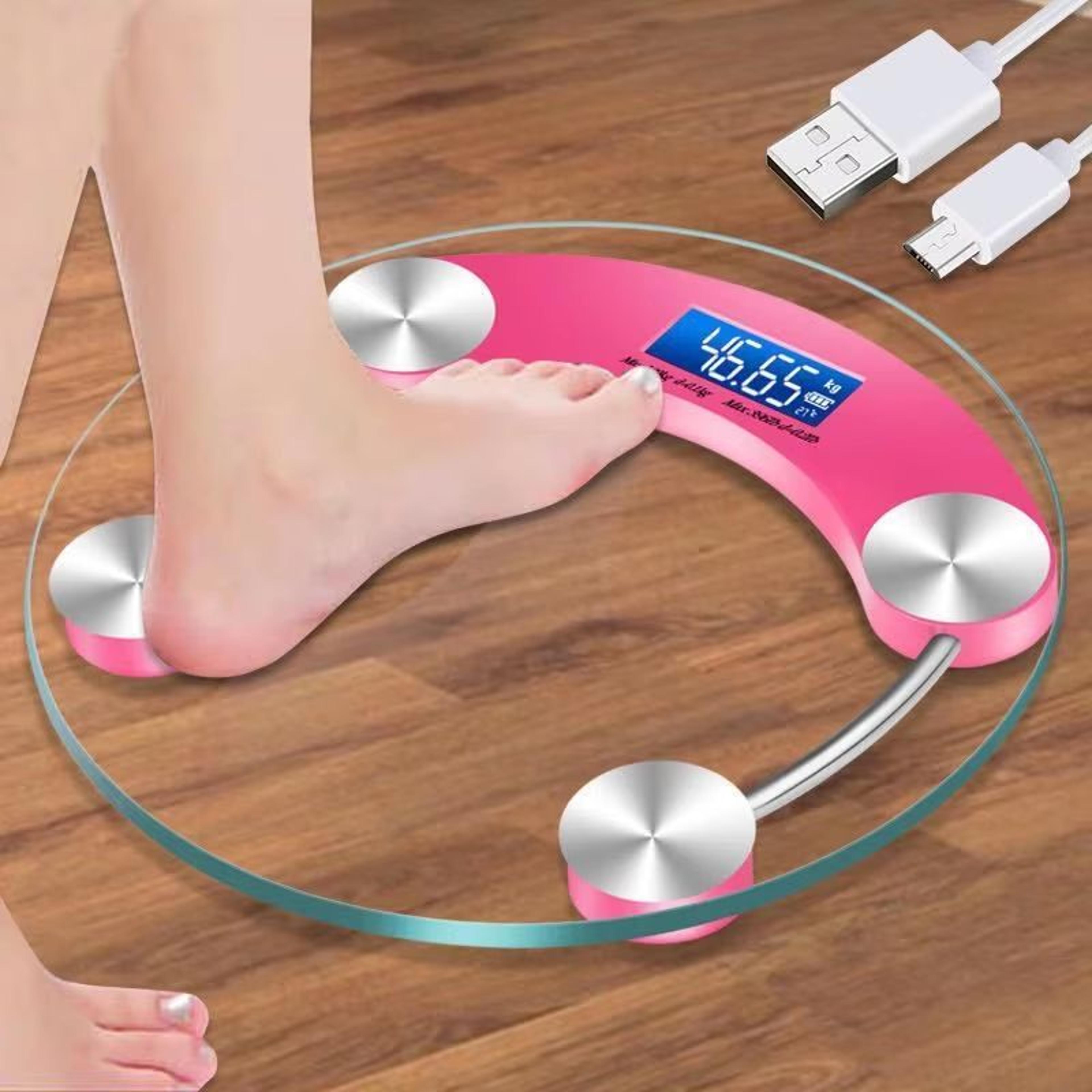 usb rechargeable digital body weight scale for home health and weight loss