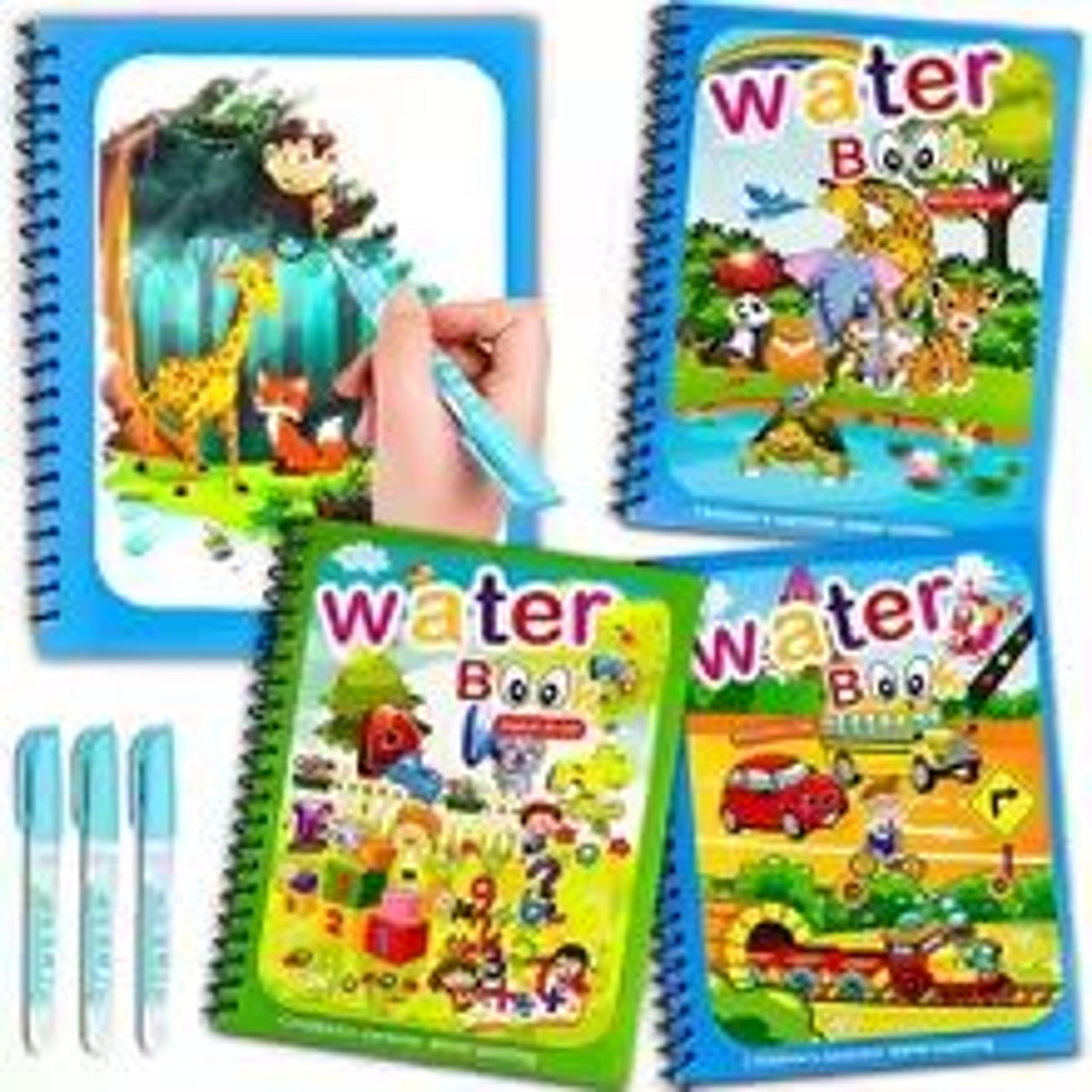 magical montessori water drawing book – reusable sensory coloring toy for kids