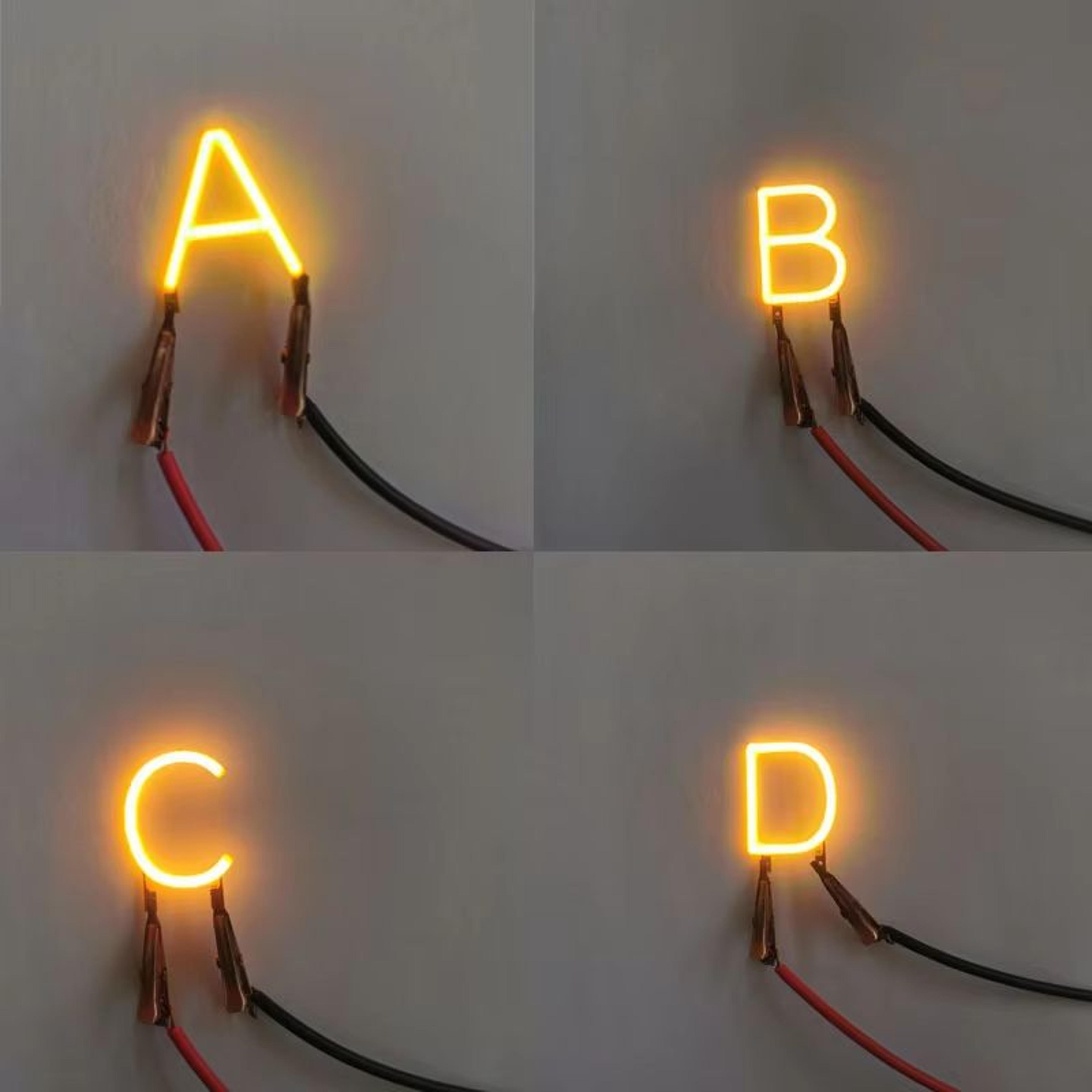 diy english letter cob led filament candle light module