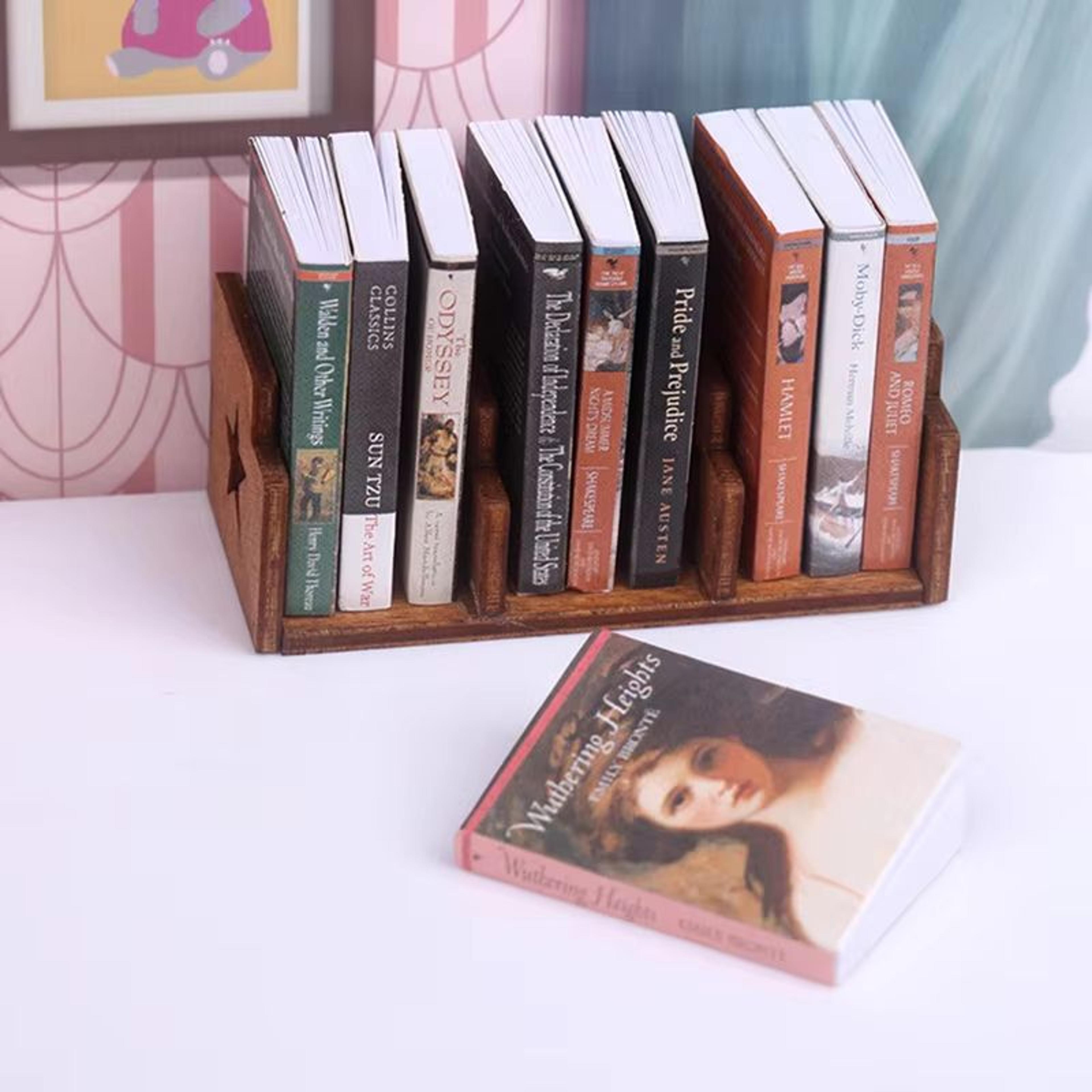 mini 1 12 dollhouse vintage book set – 10 piece decor collection