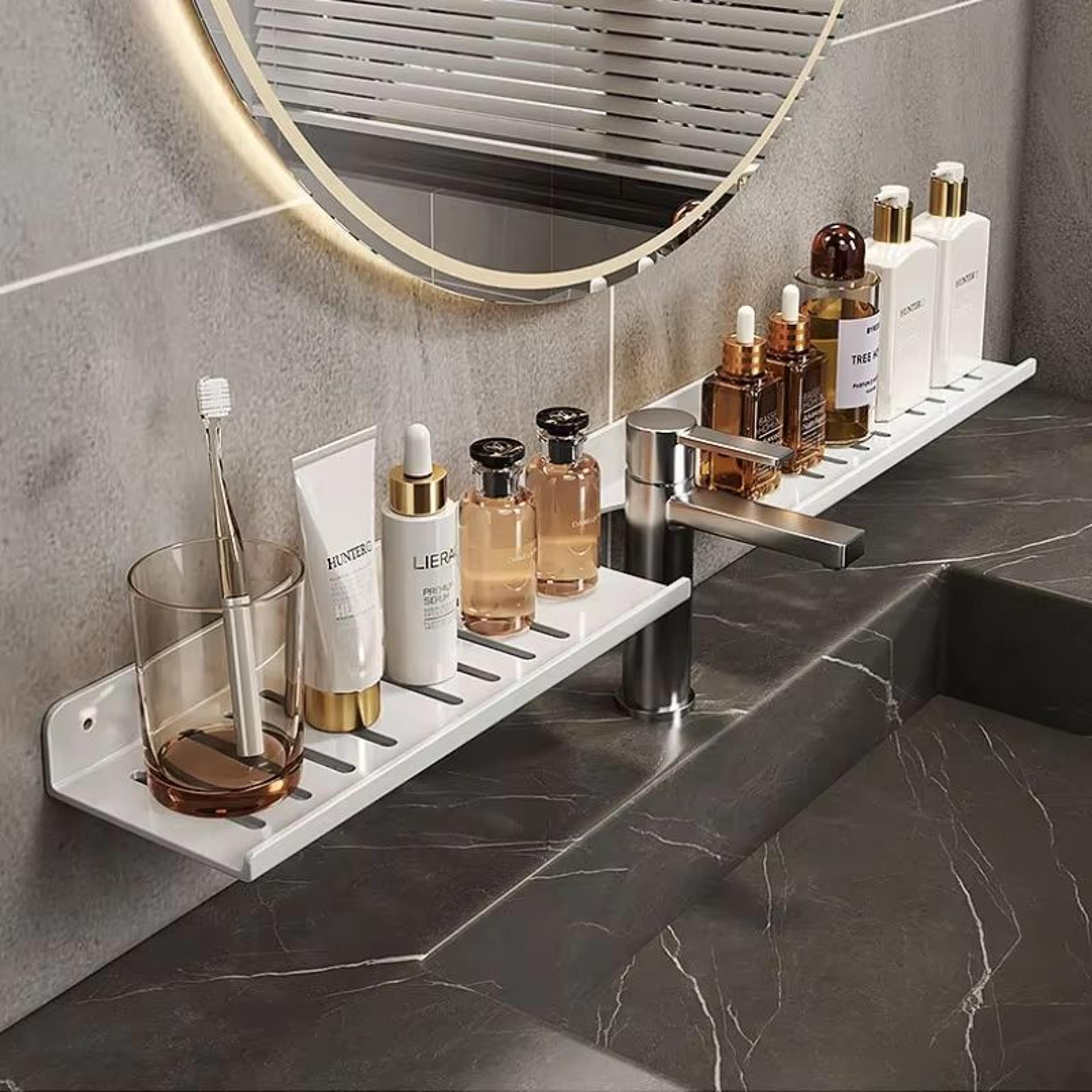 bathroom u shaped wall mounted over sink organizer shelf
