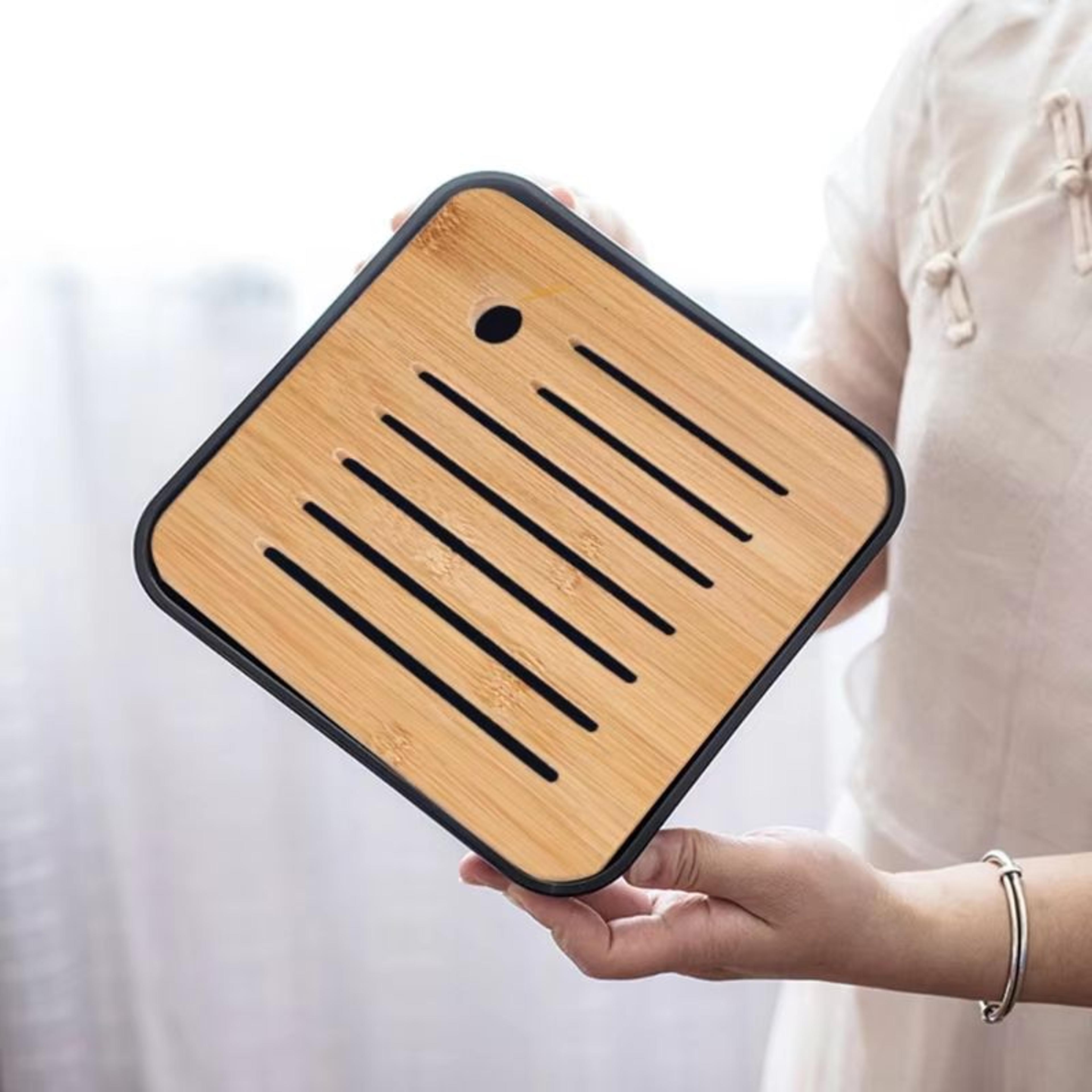 mini bamboo gongfu tea tray