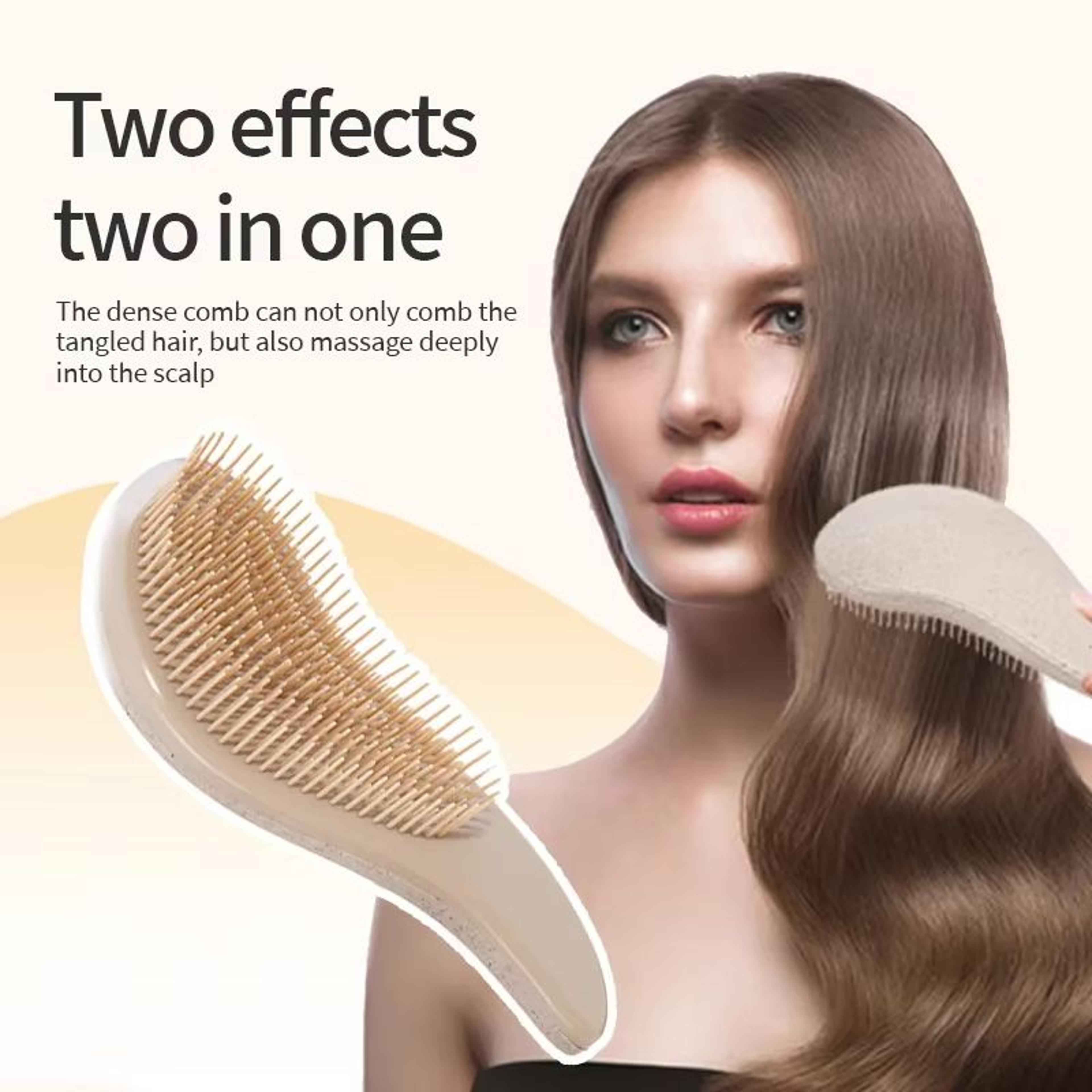 ecosoft magic detangling hair brush for gentle scalp massage