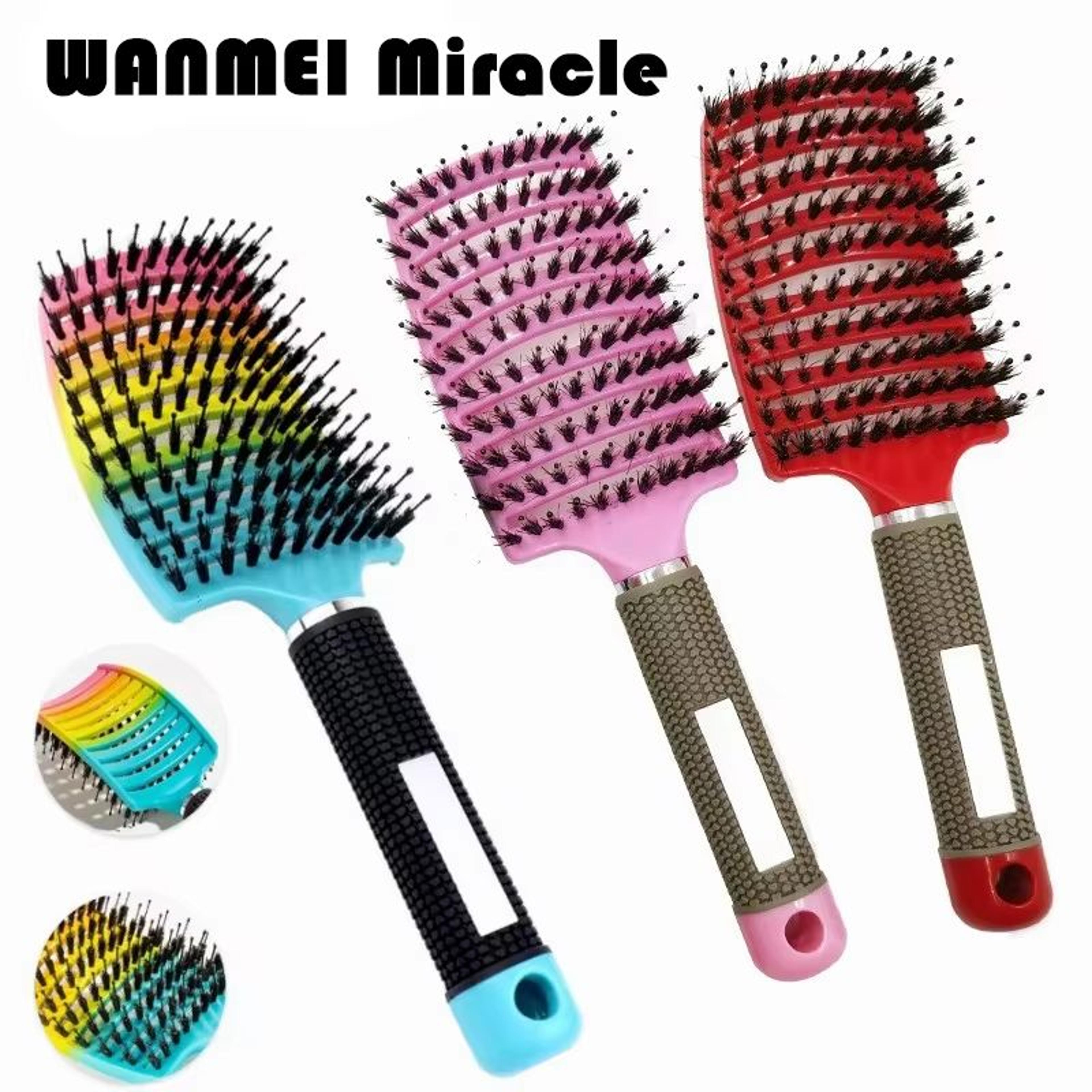 silky-glide nylon scalp massage detangling brush
