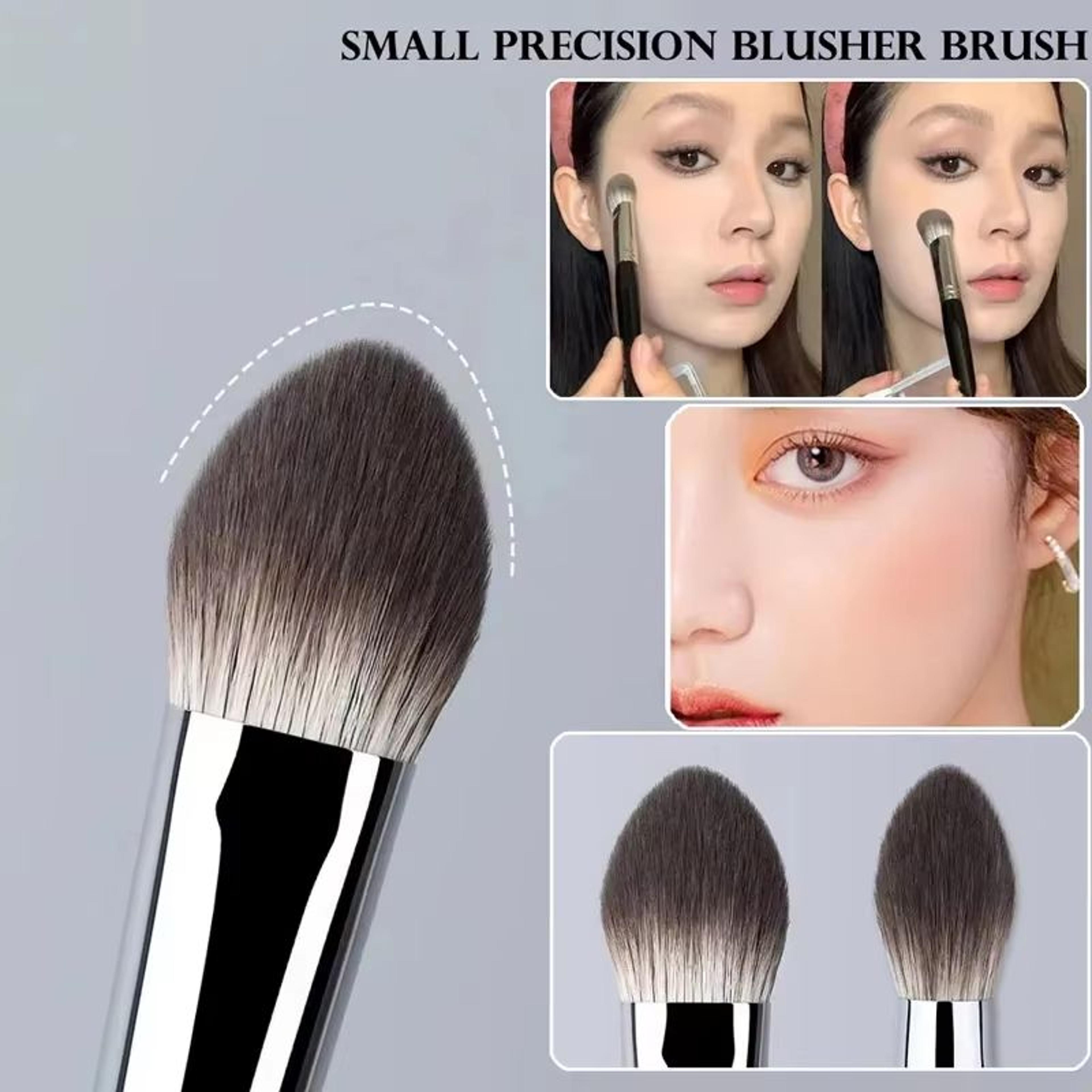 peachheart precision blush brush for powder cream and liquid blush