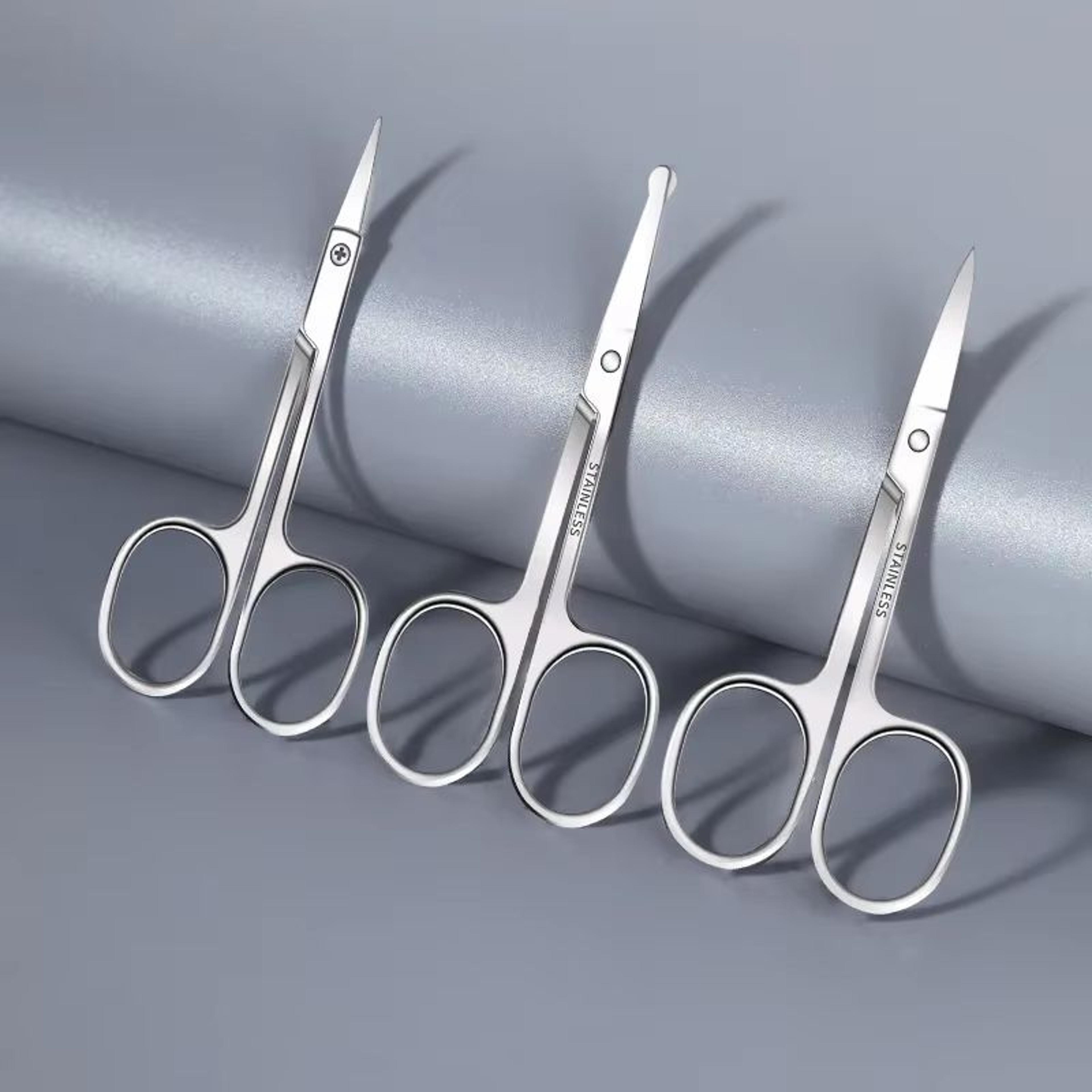karsyngirl multi purpose eyebrow and nose hair scissors – stainless steel pointed mini embroidery style scissors for pre