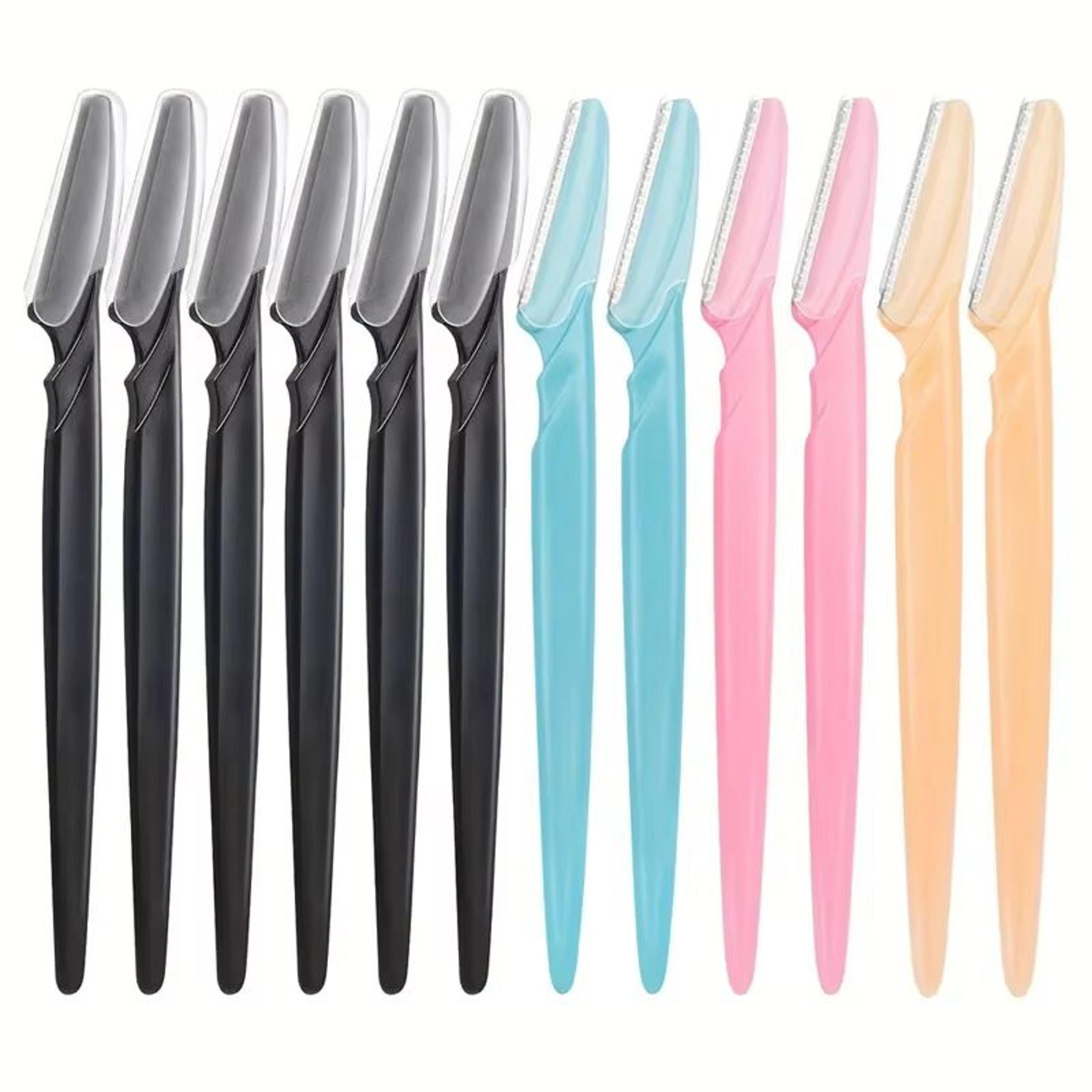 karsyngirl 12 pcs mix color eyebrow razor and face hair remover set for women