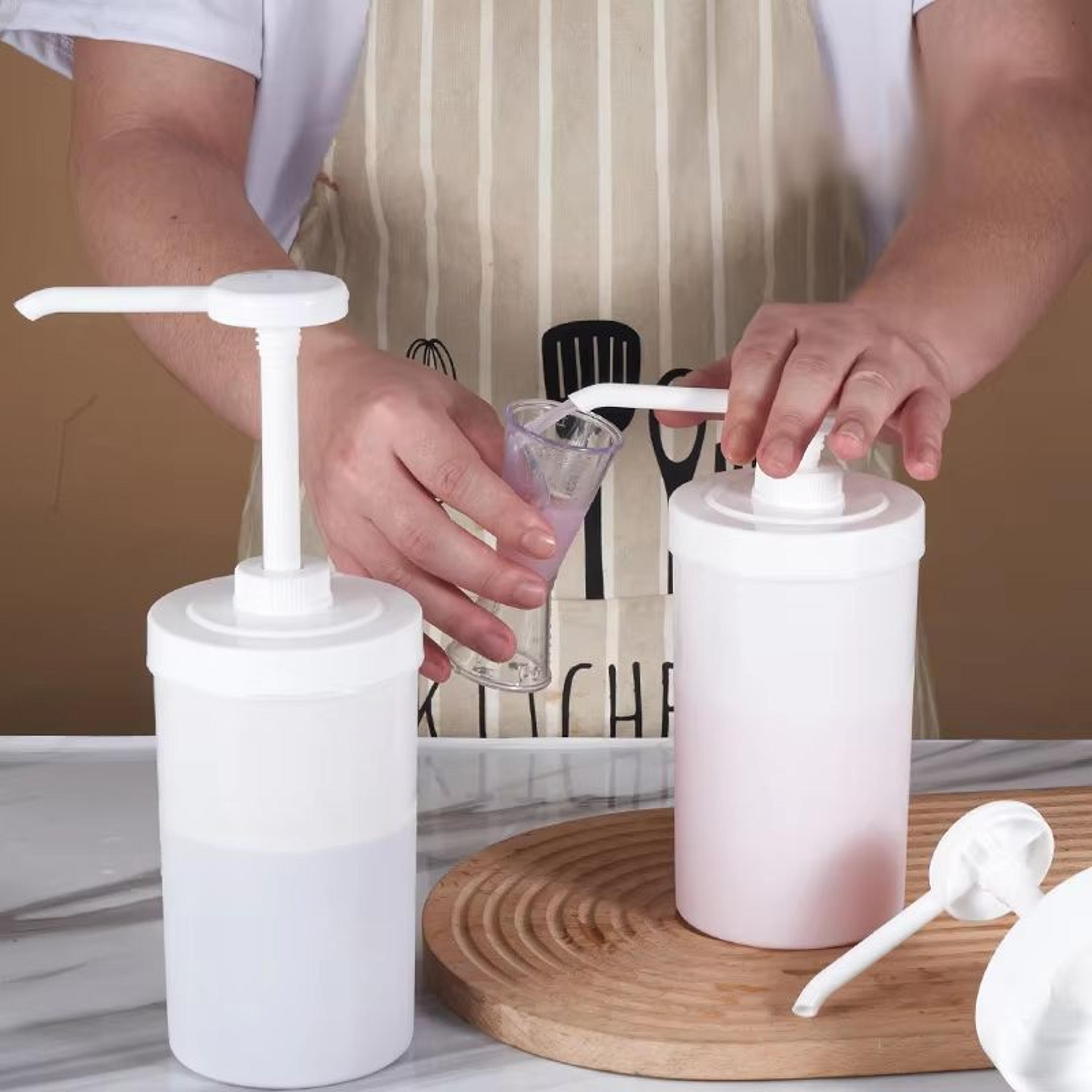 10/15/20/30cc liquid dispenser with scale – coffee syrup drip bottle with hydraulic pump nozzle for kitchen honey sauce