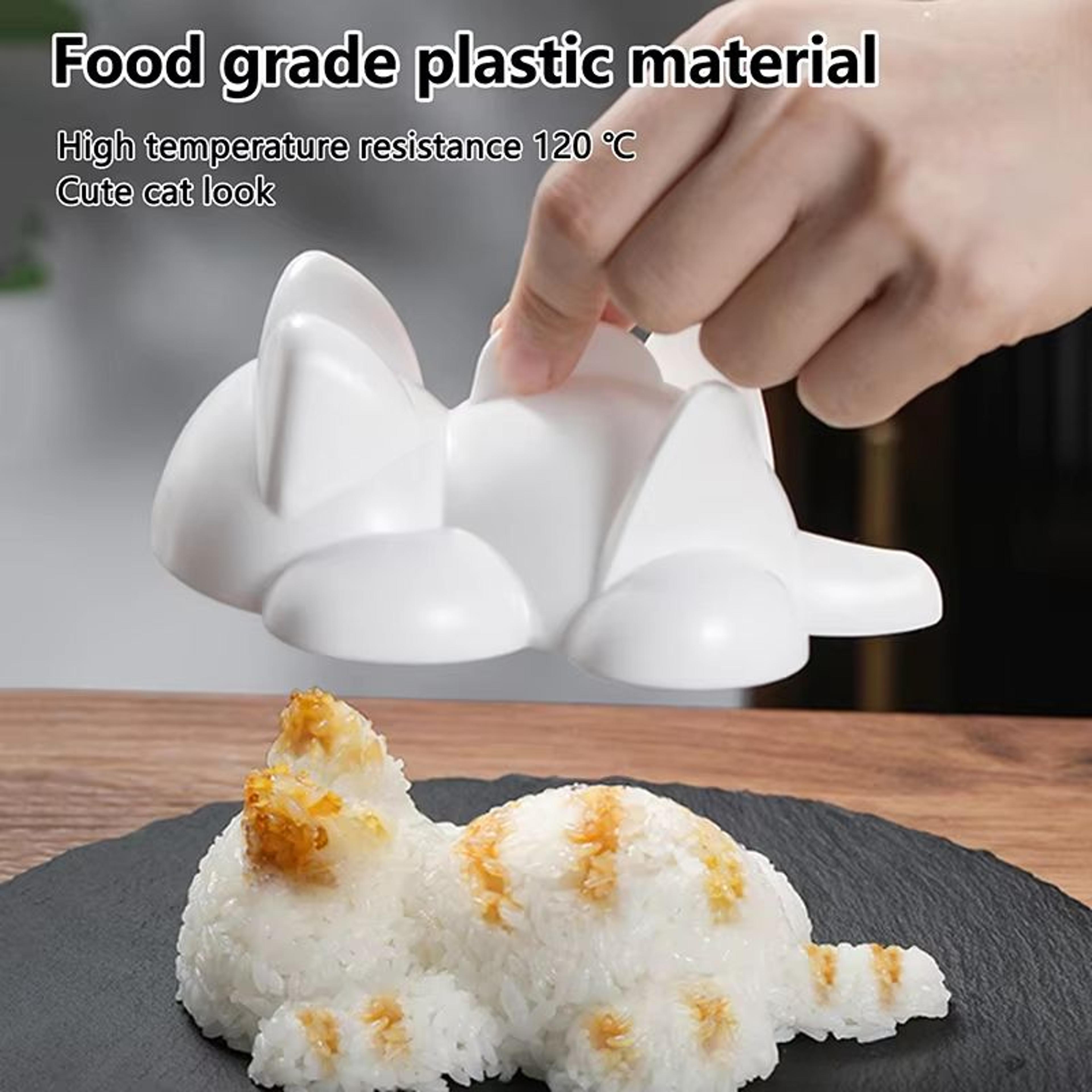 cute sushi making tools set – animal shape onigiri molds for rice, mashed potato or pumpkin