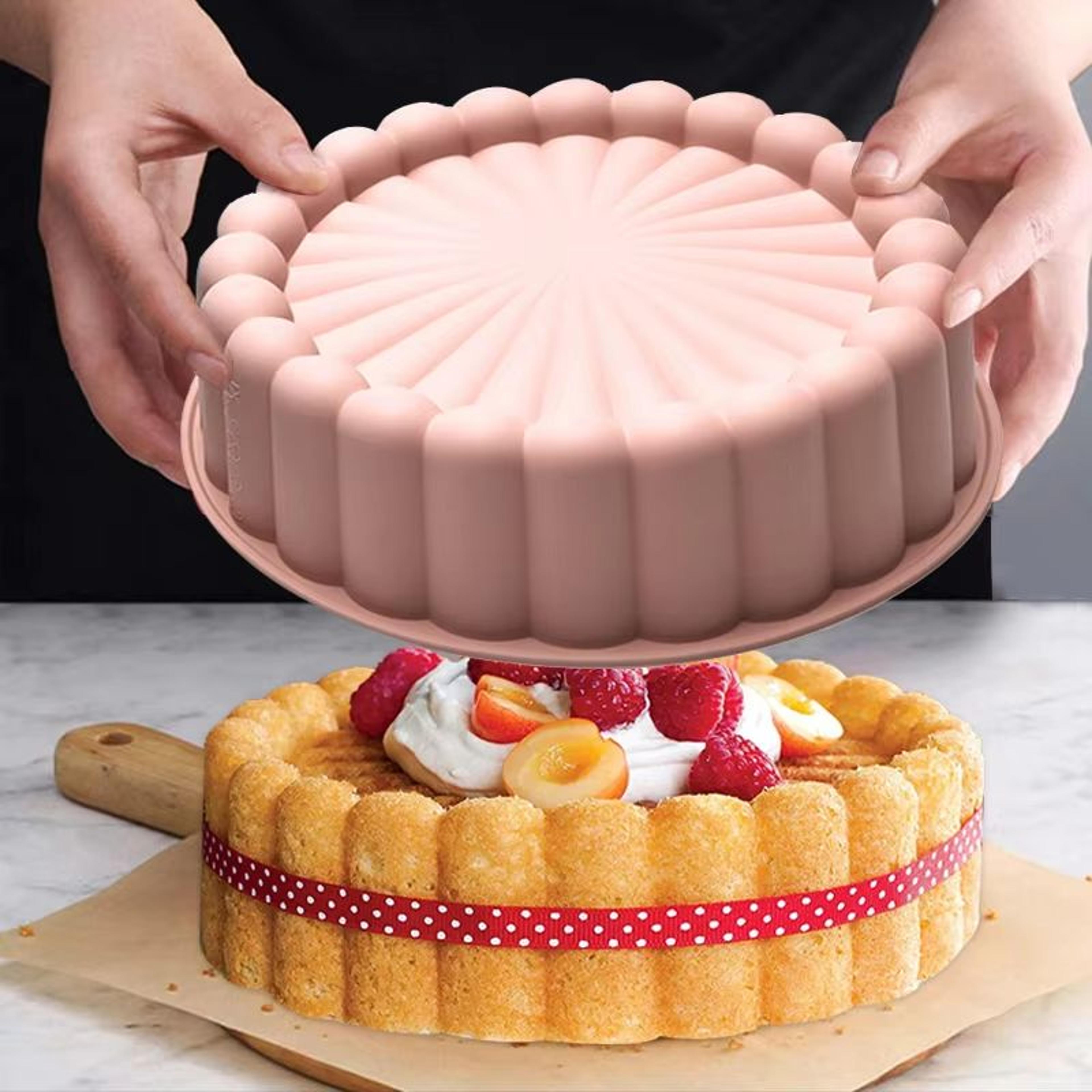 reusable silicone cake mold – nonstick baking pan for cakes, bread & desserts