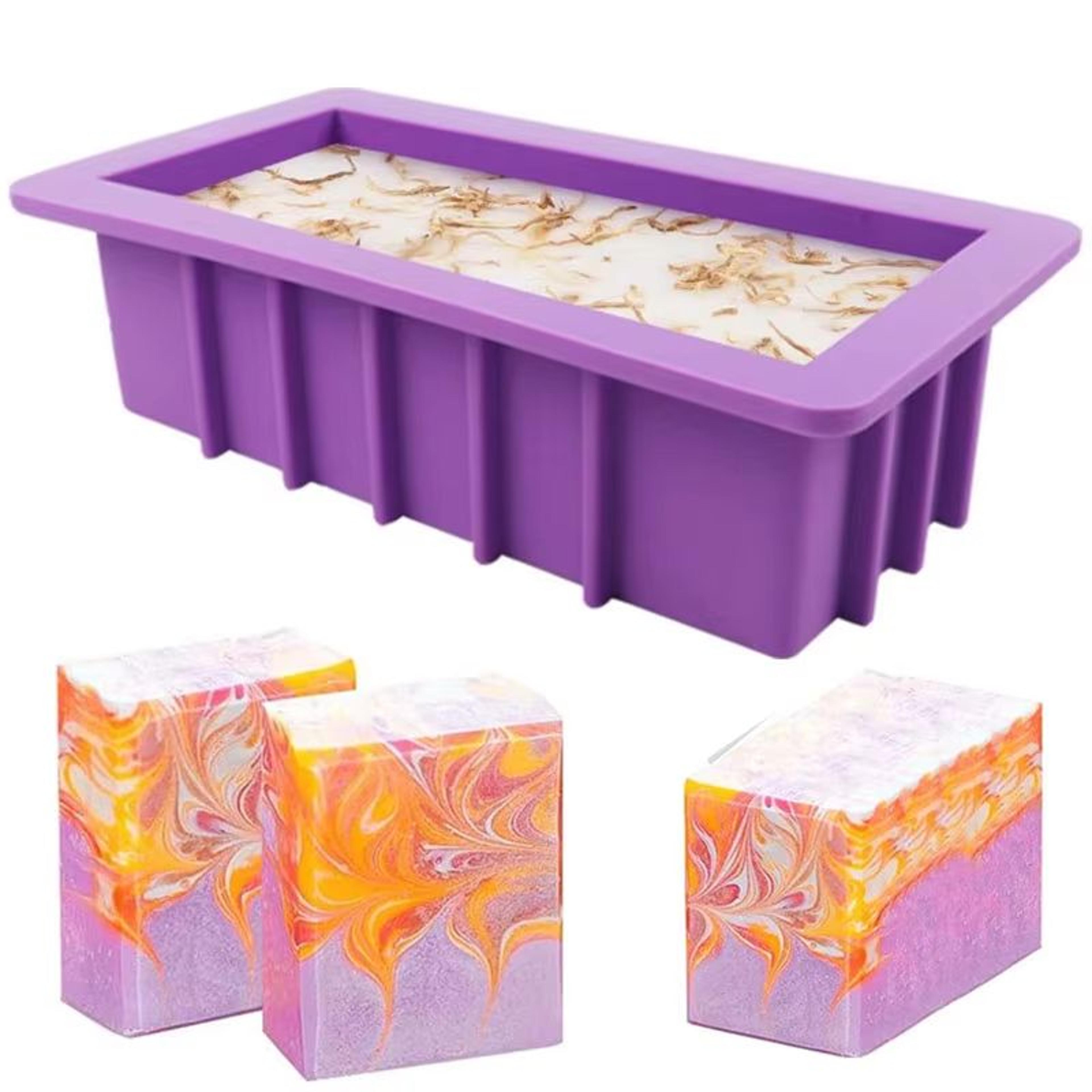 1100ml silicone soap loaf mold – flexible nonstick mold for handmade soap