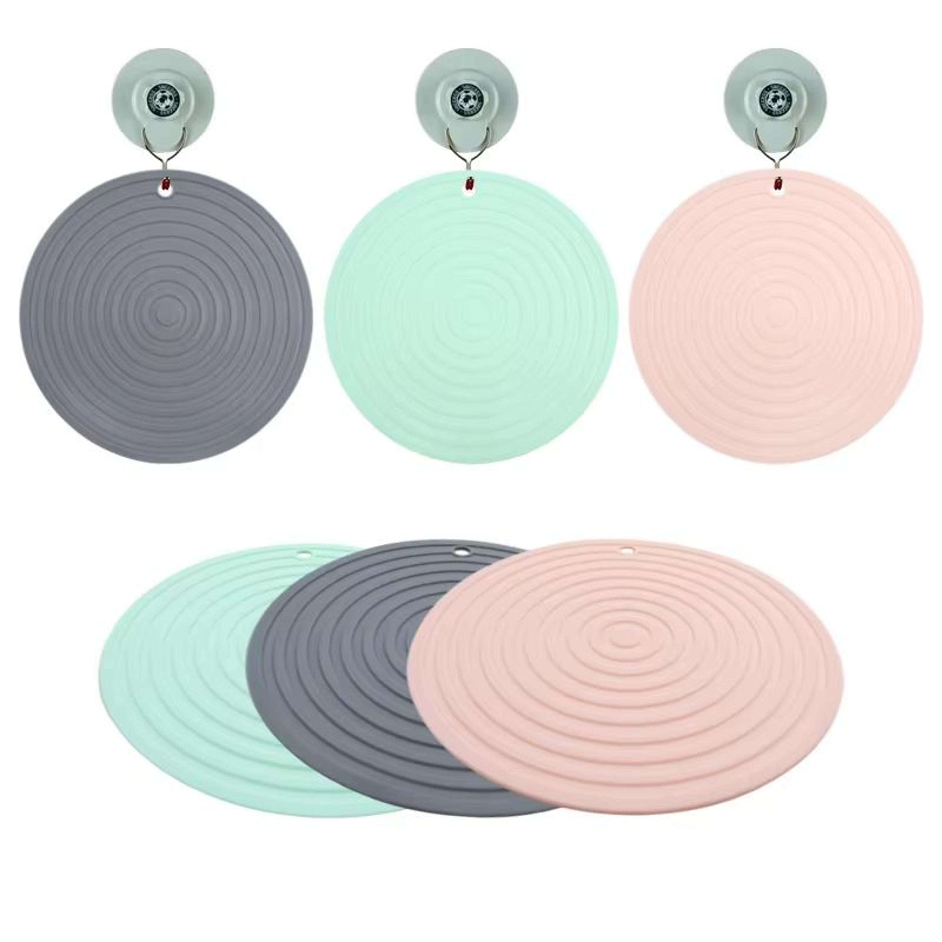 circular silicone thermal insulation pad – non-slip heat-resistant dining & table mat